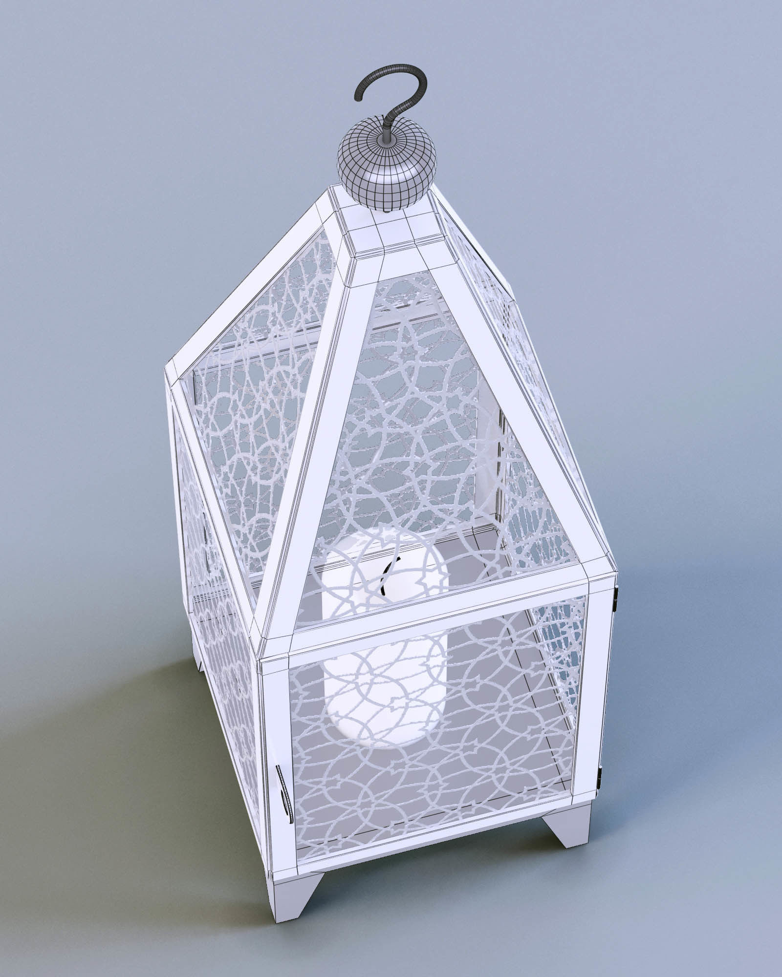 Lantern Mesh Cage 3D model_7