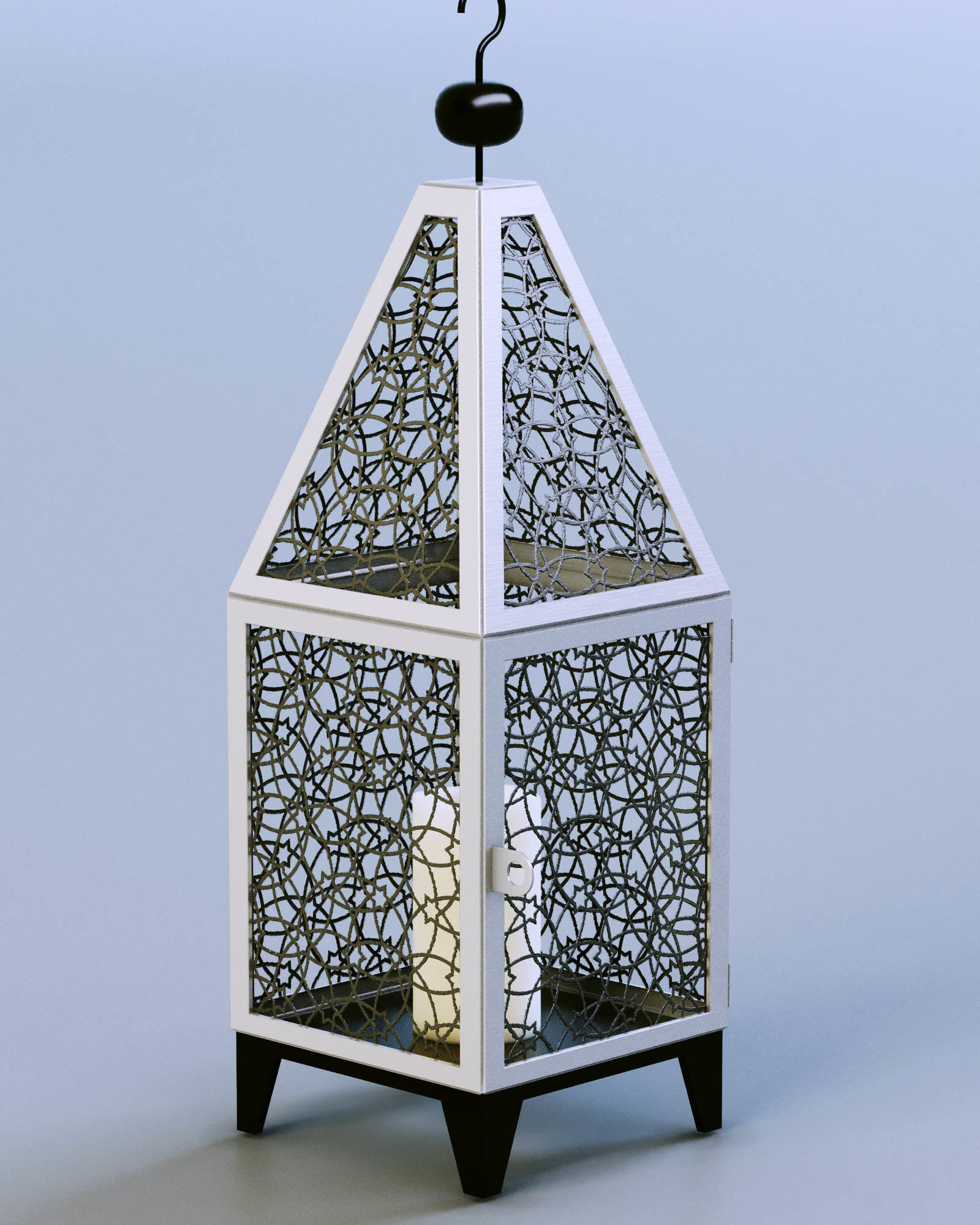 Lantern Mesh Cage 3D model_2