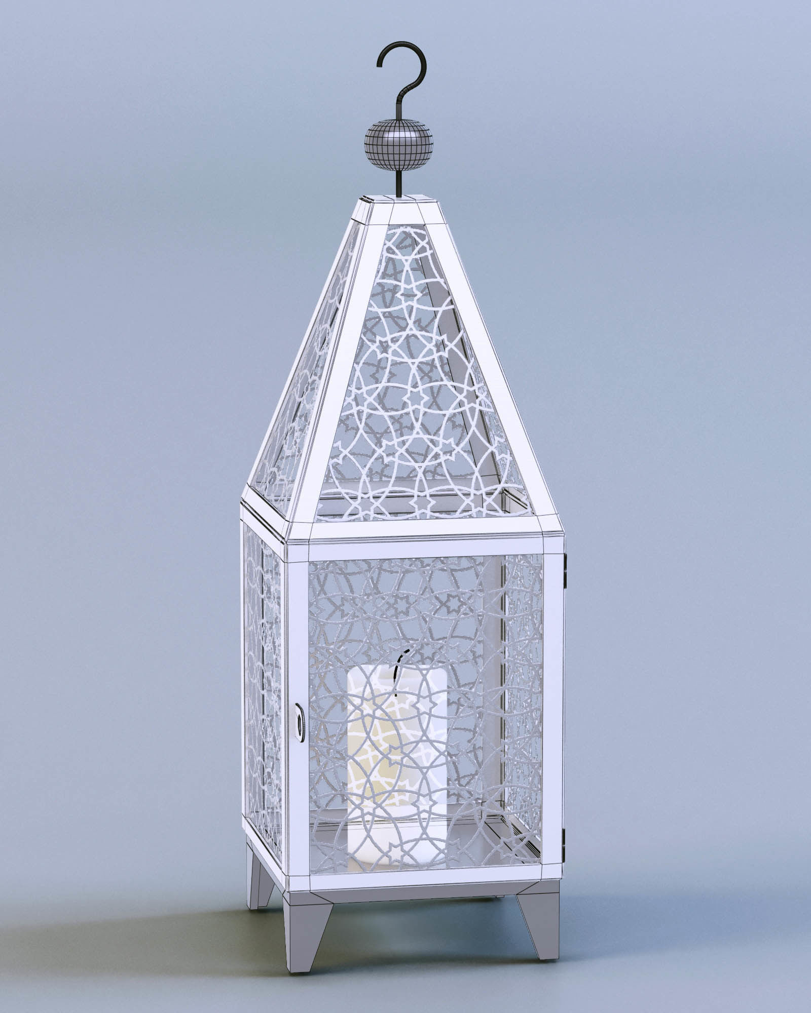 Lantern Mesh Cage 3D model_5