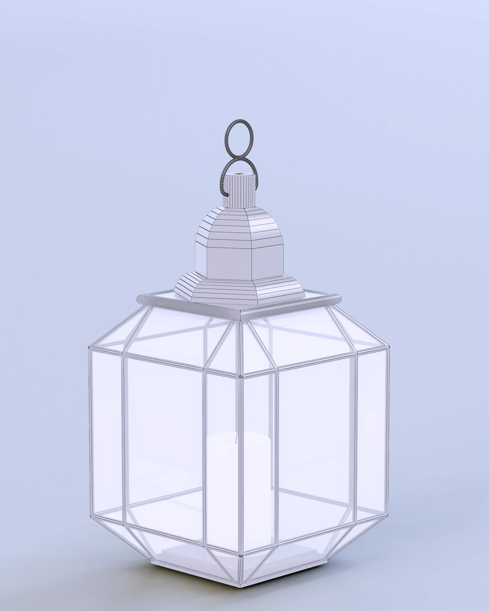 Lantern Geometric 3D model_6