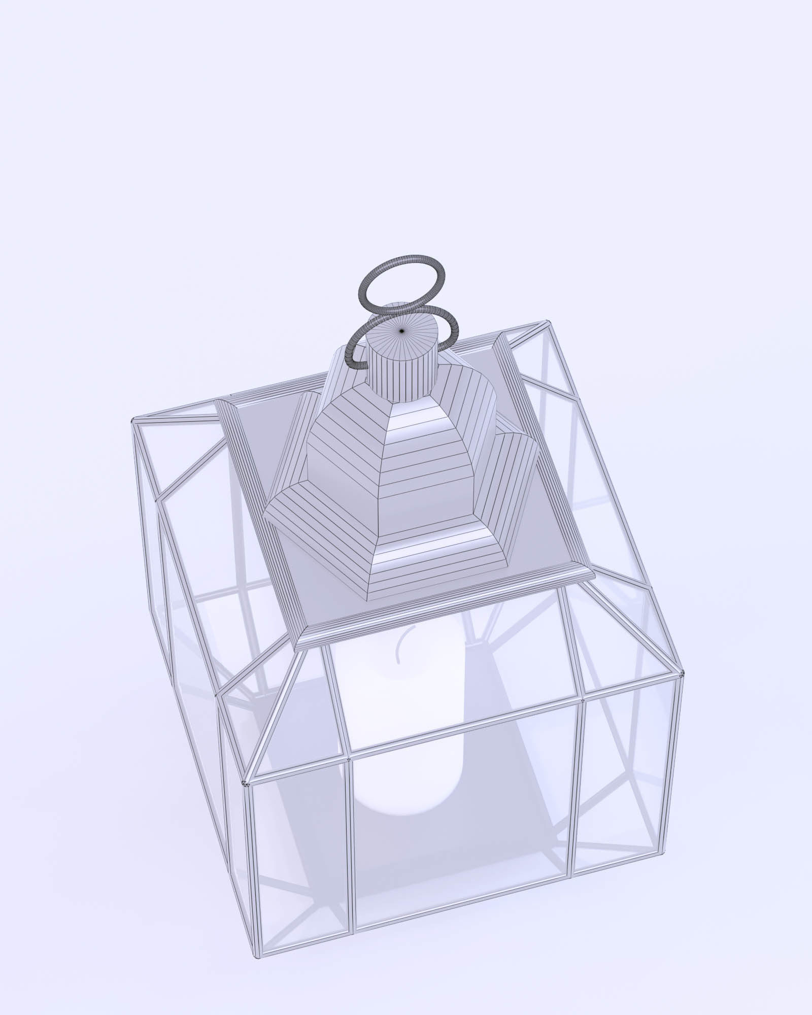 Lantern Geometric 3D model_7