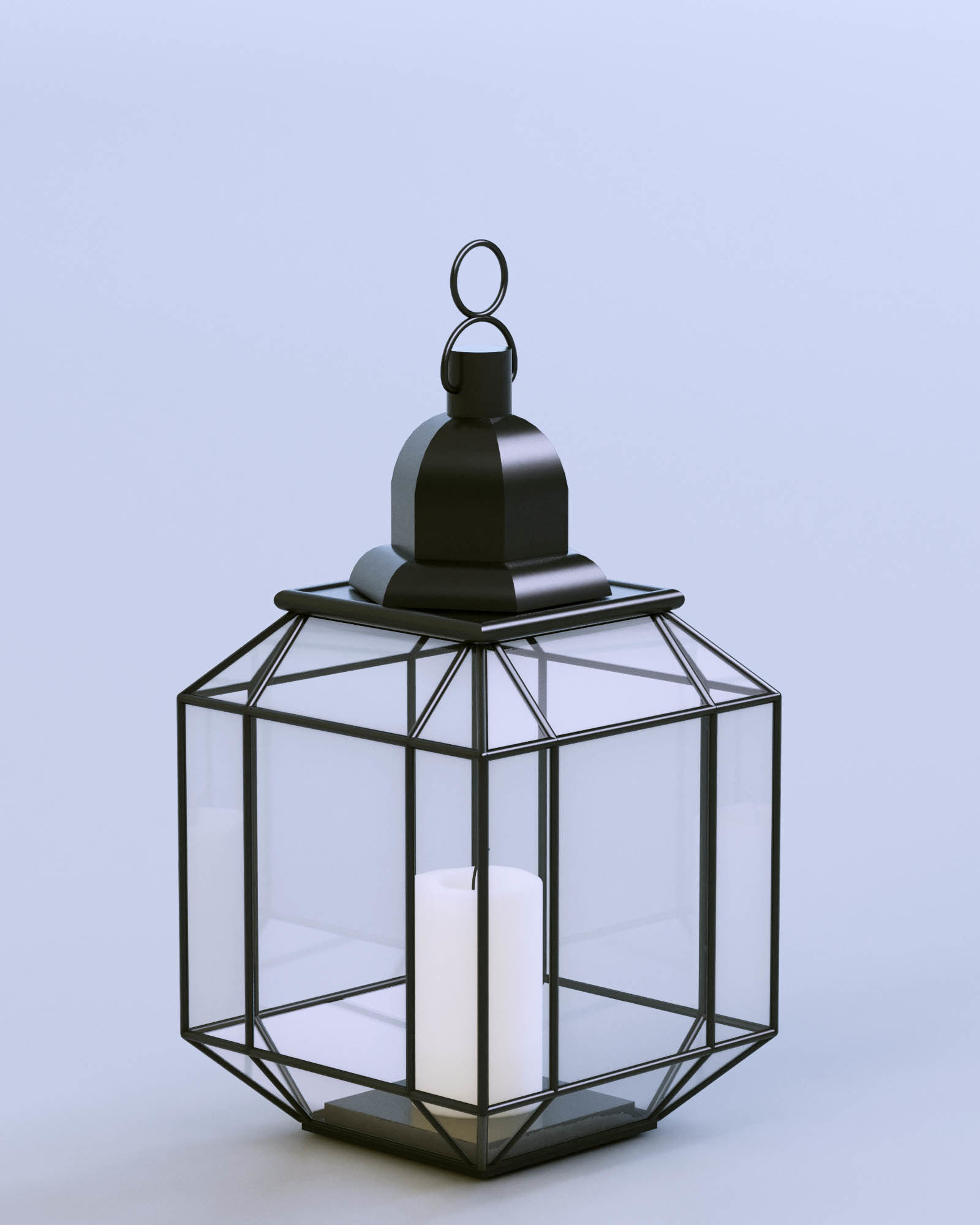 Lantern Geometric 3D model_1