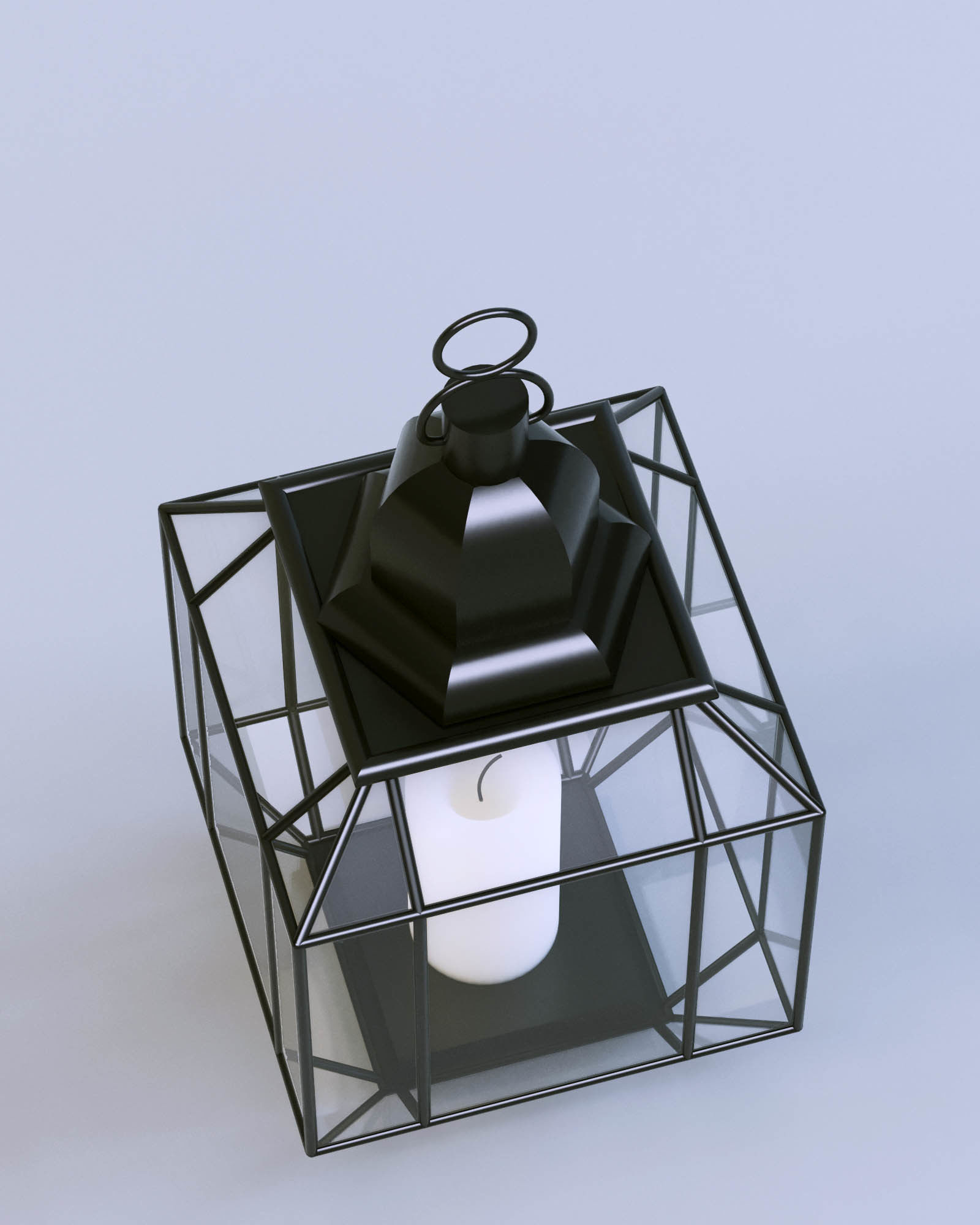 Lantern Geometric 3D model_2
