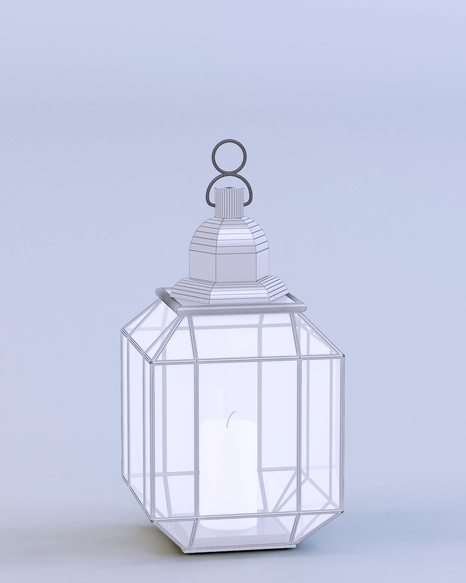 Lantern Geometric 3D model_5