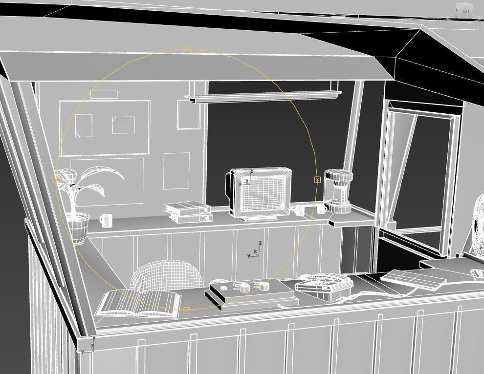 Old Security Booth 3D model_17