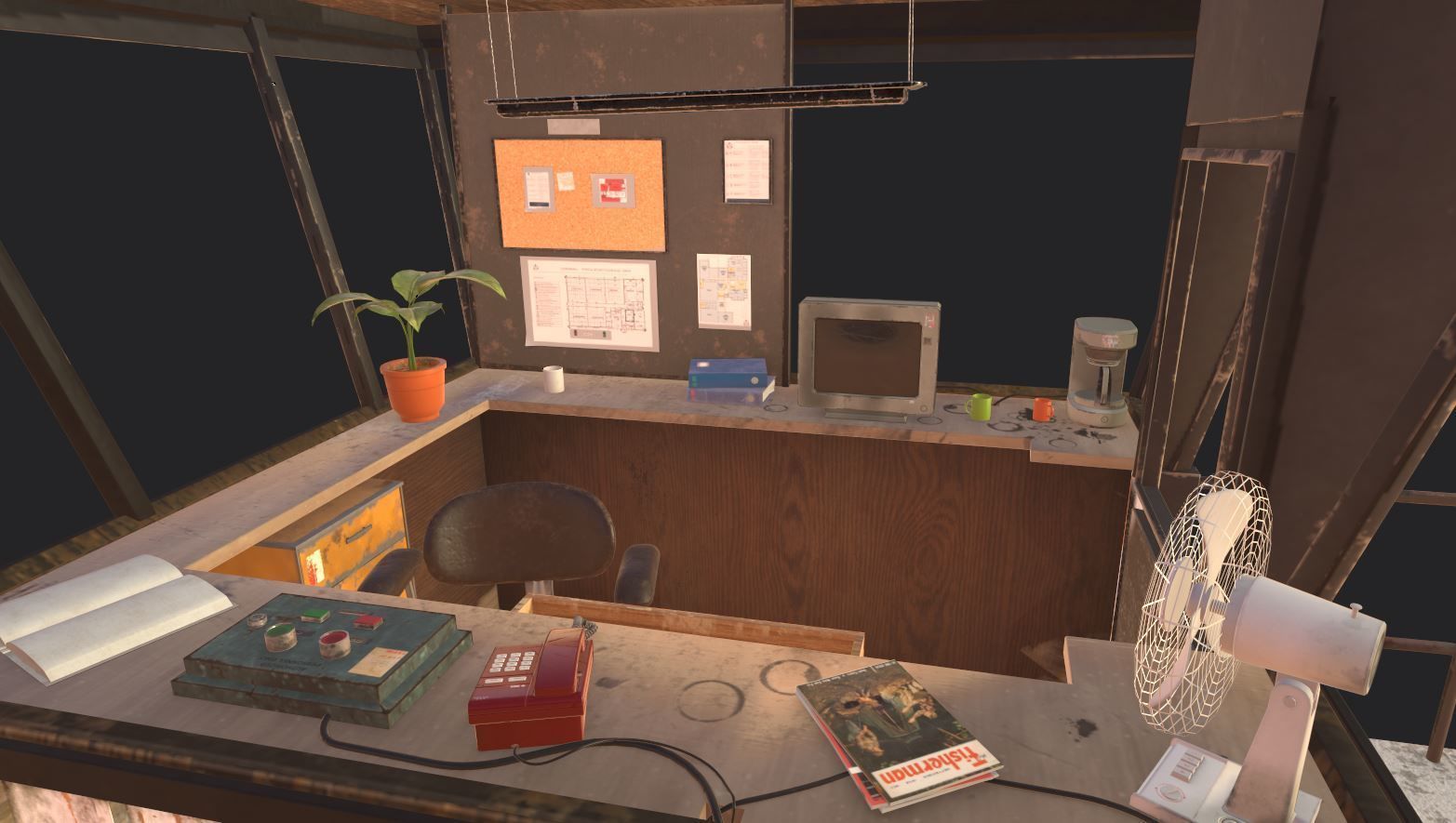 Old Security Booth 3D model_13