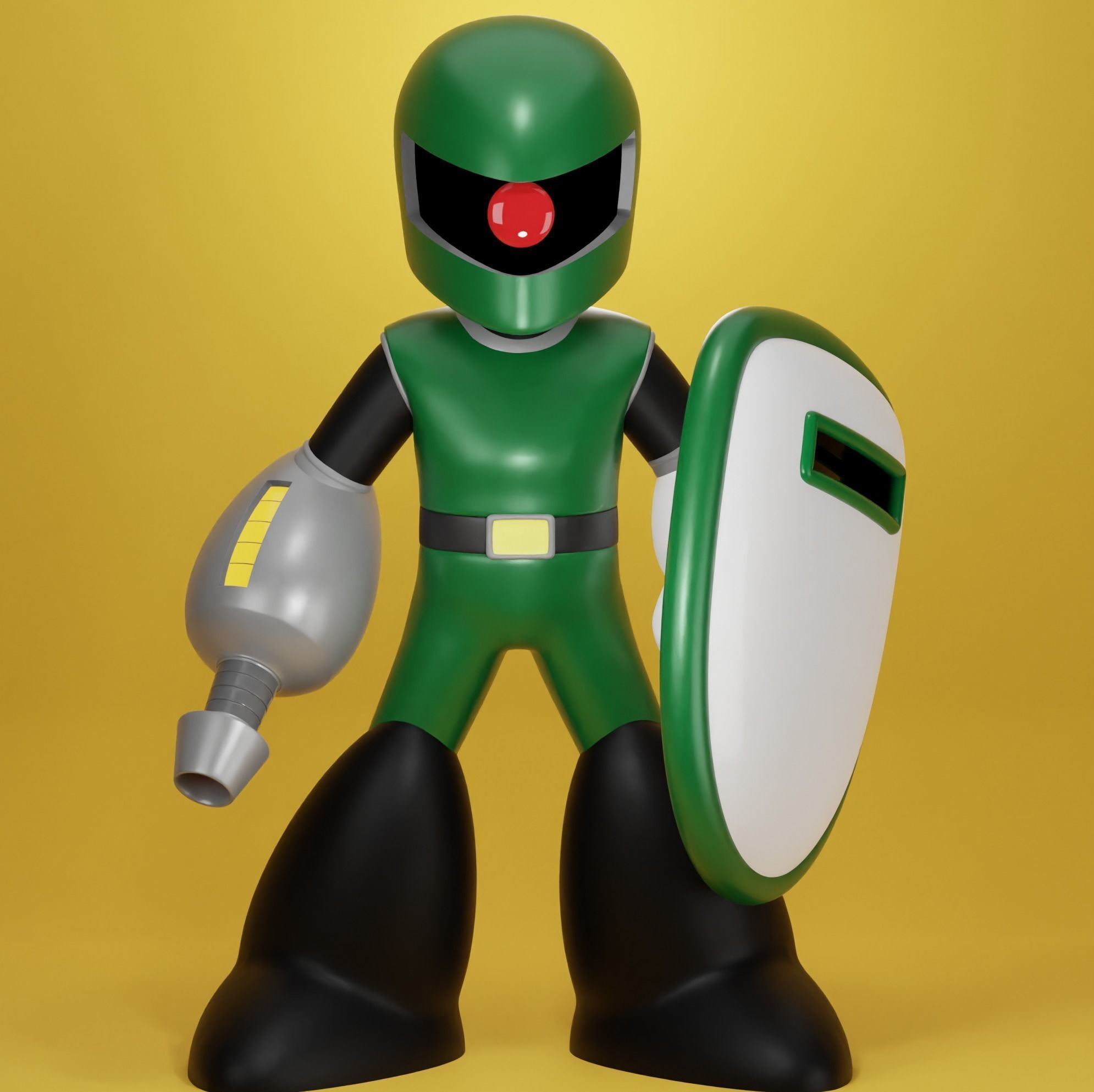 Sniper Joe Rockman Megaman 3D model_9