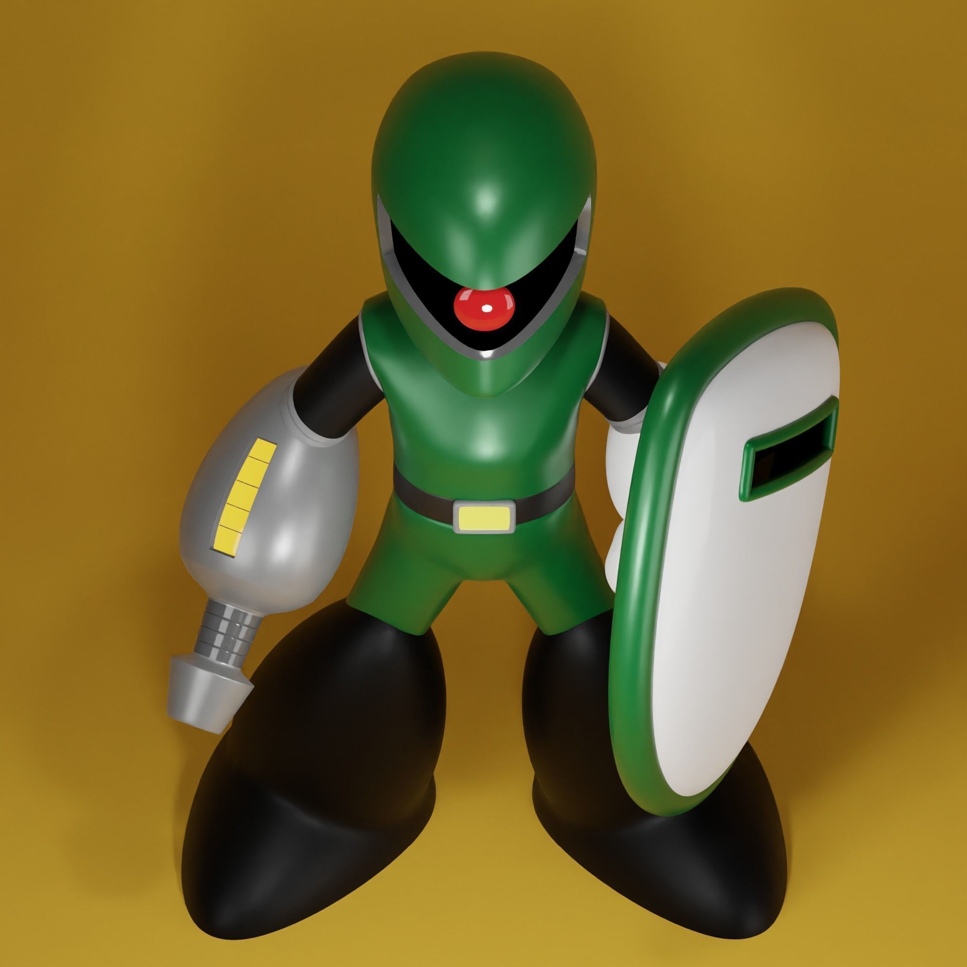 Sniper Joe Rockman Megaman 3D model_7