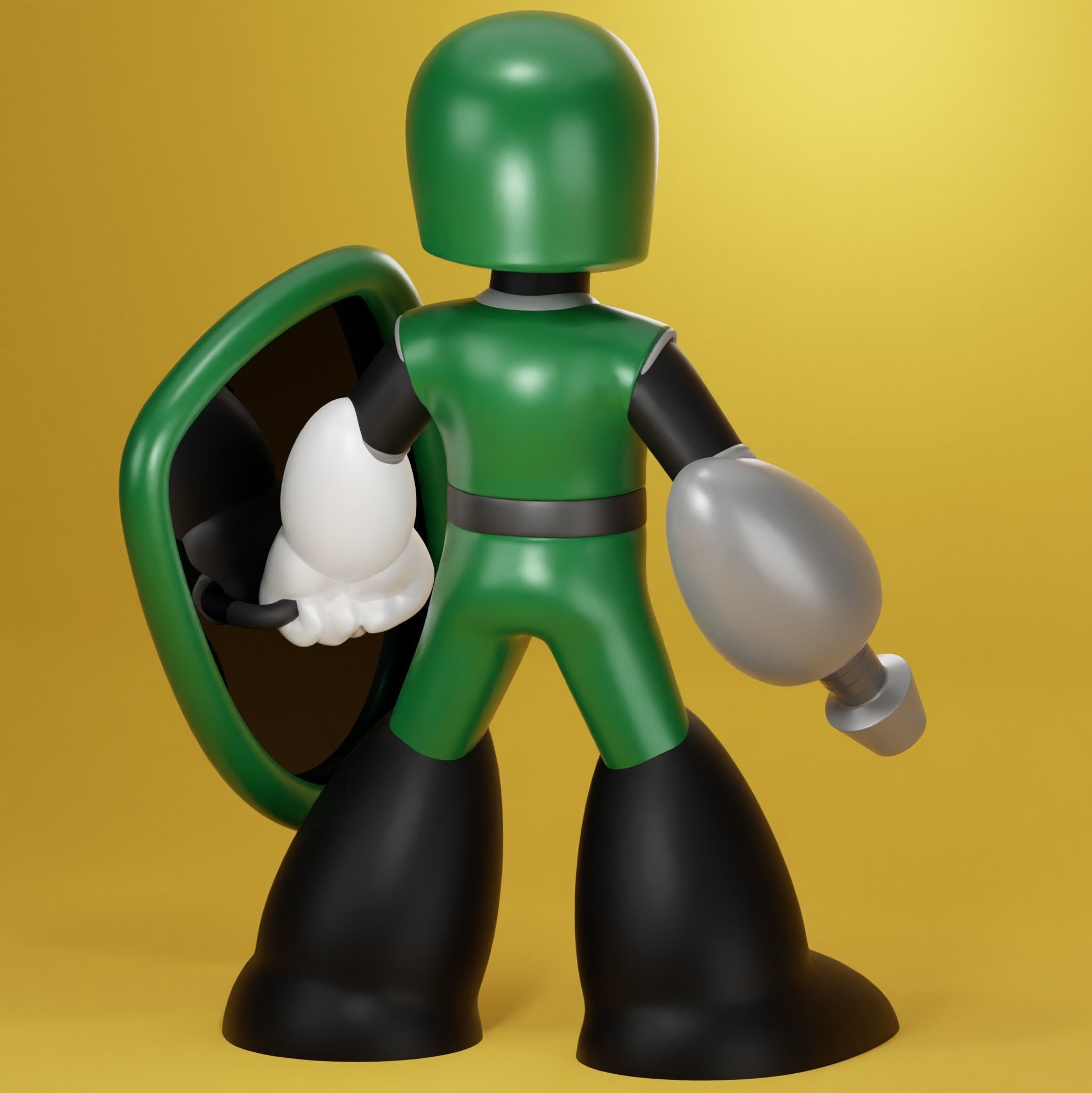 Sniper Joe Rockman Megaman 3D model_6