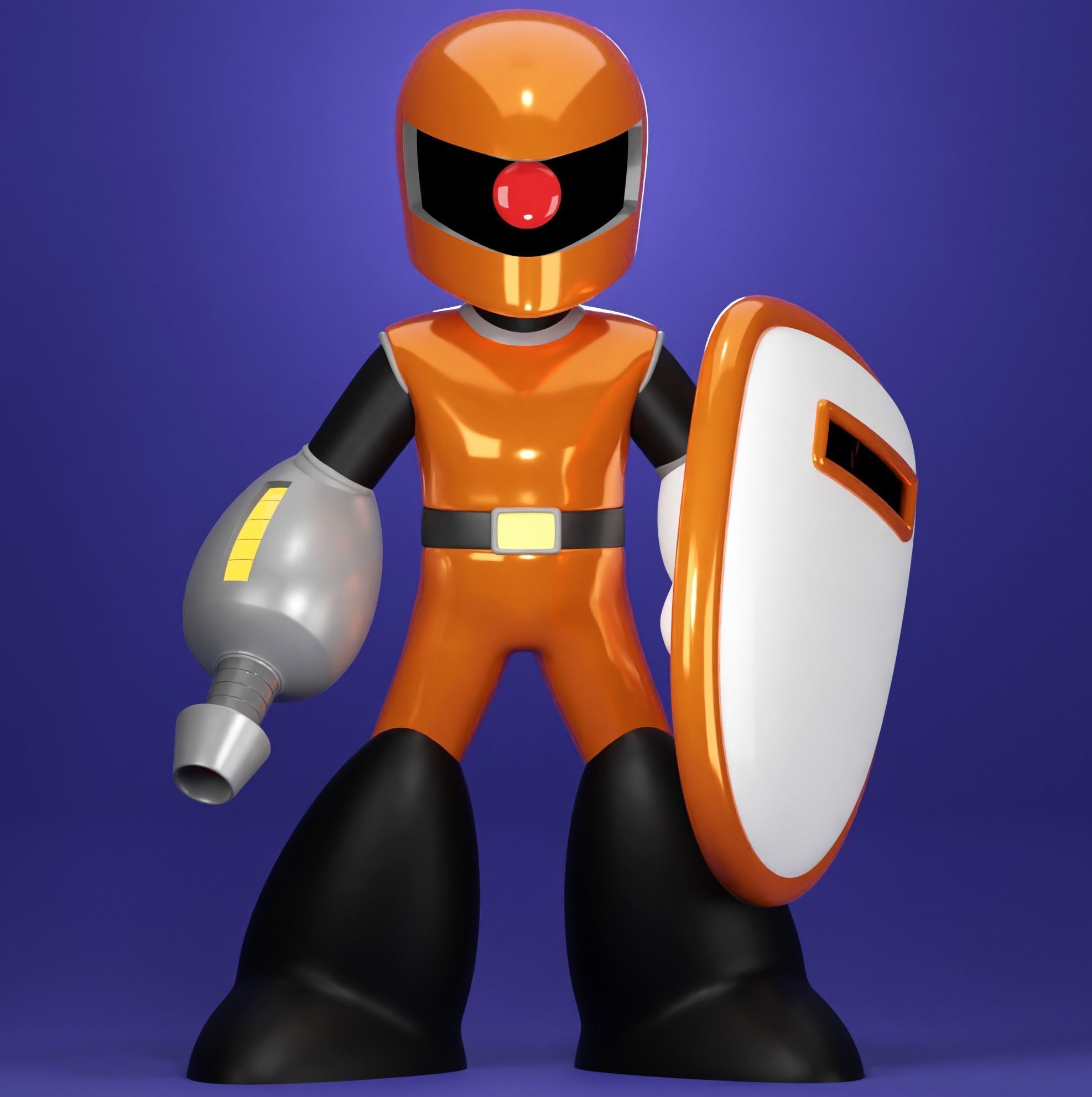 Sniper Joe Rockman Megaman 3D model_2