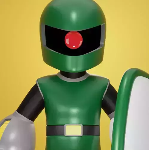 Sniper Joe Rockman Megaman 3D model