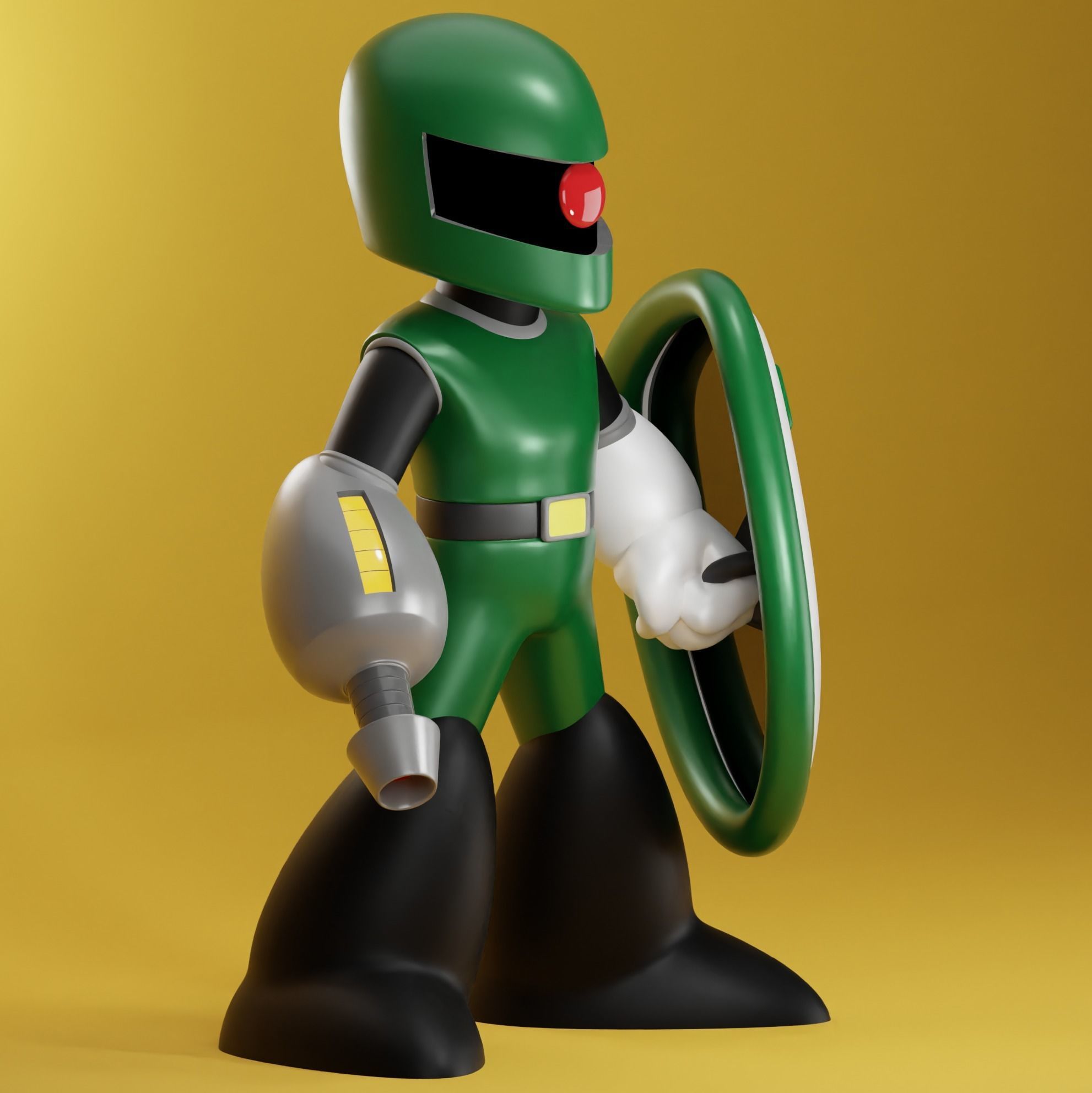 Sniper Joe Rockman Megaman 3D model_8