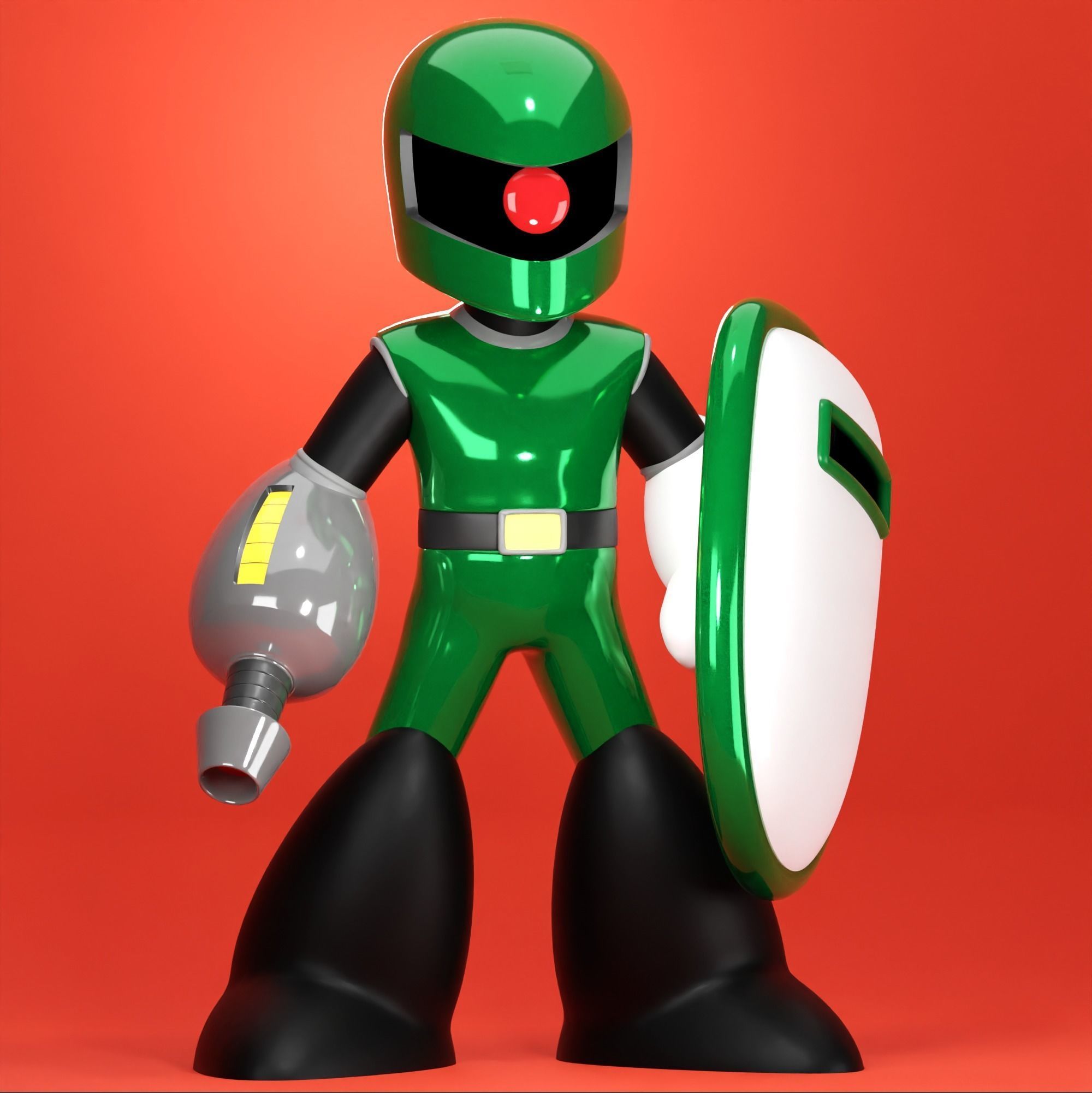Sniper Joe Rockman Megaman 3D model_3
