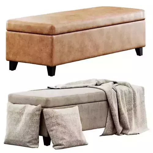 Leather Storage Ottoman by Christopher Knight Home