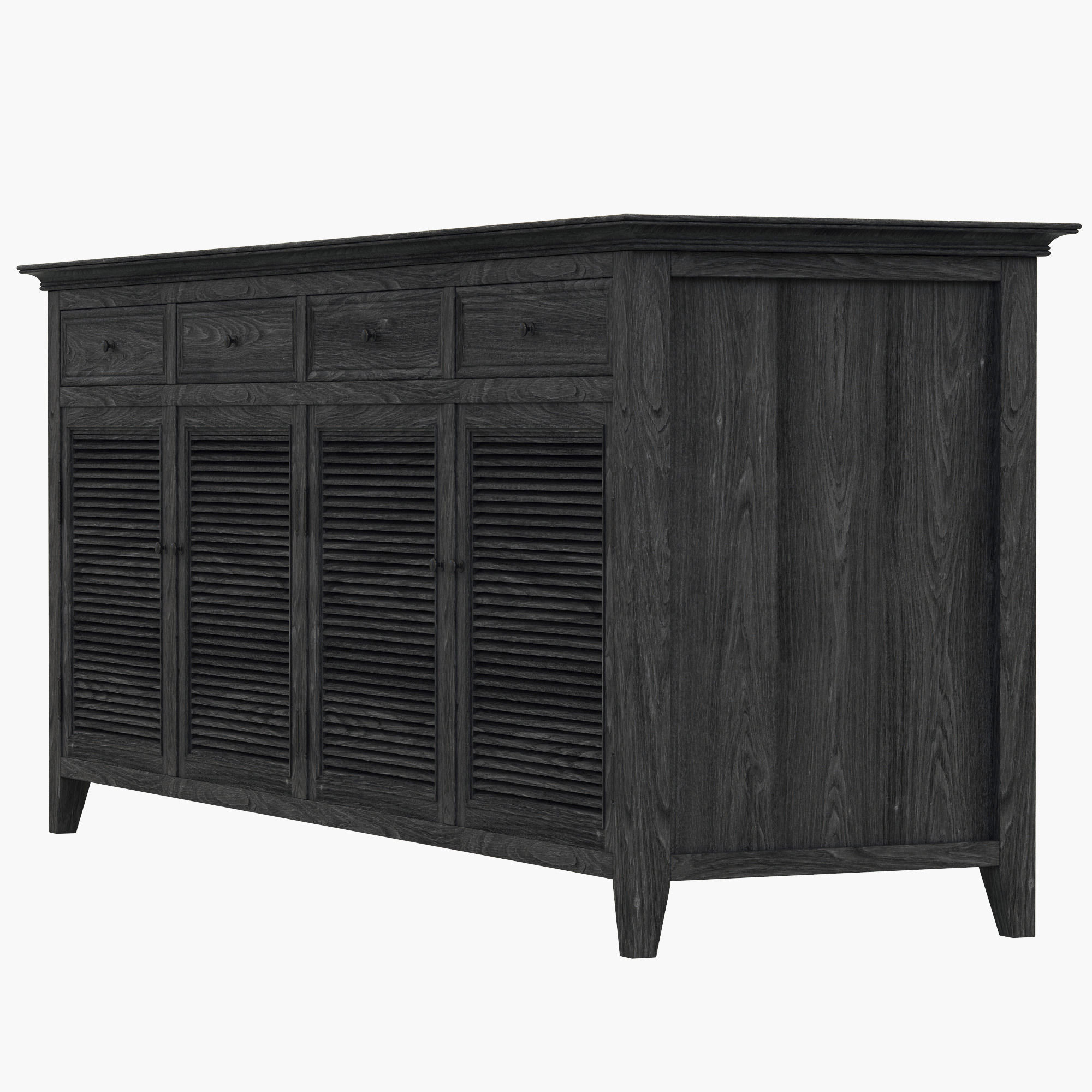 Restoration Hardware Shutter Sideboard 3D model CGTrader