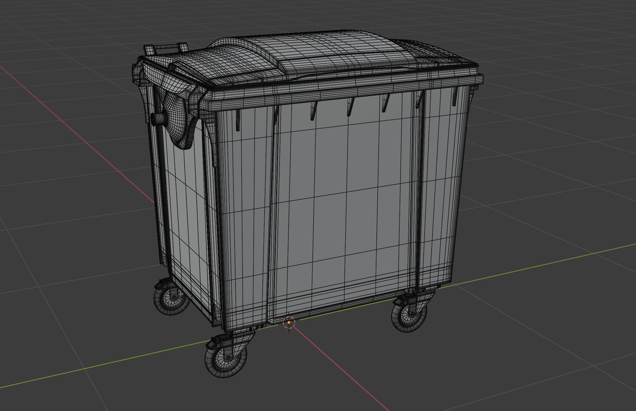 Dumpster trash bin 3D model_15