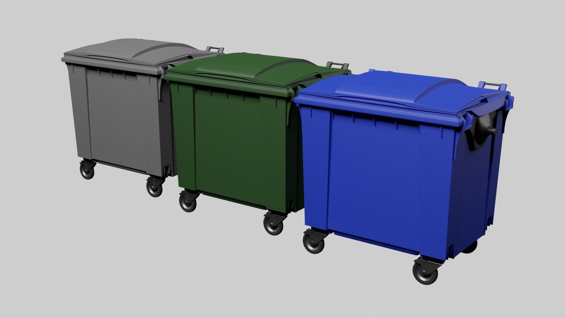 Dumpster trash bin 3D model_2