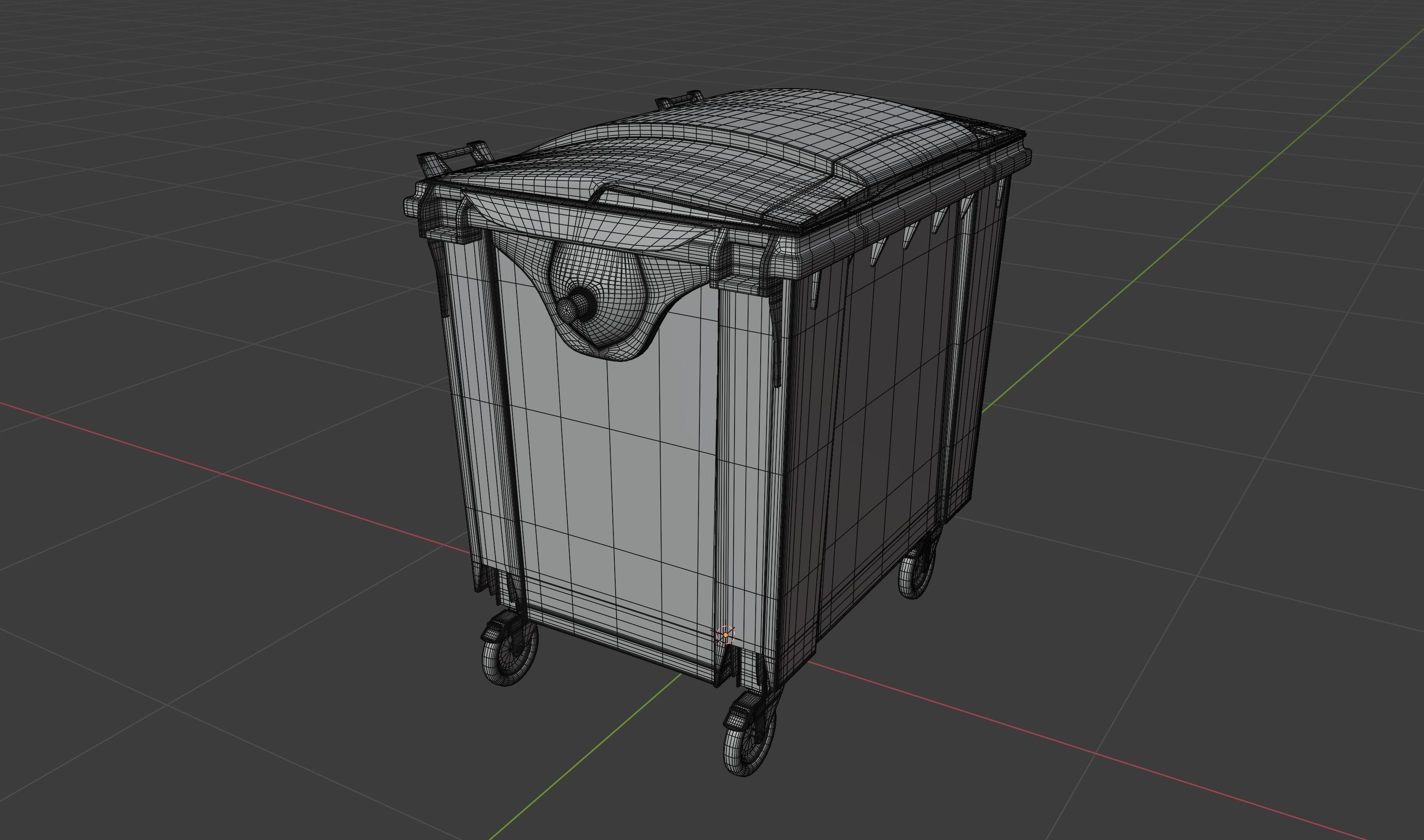 Dumpster trash bin 3D model_16