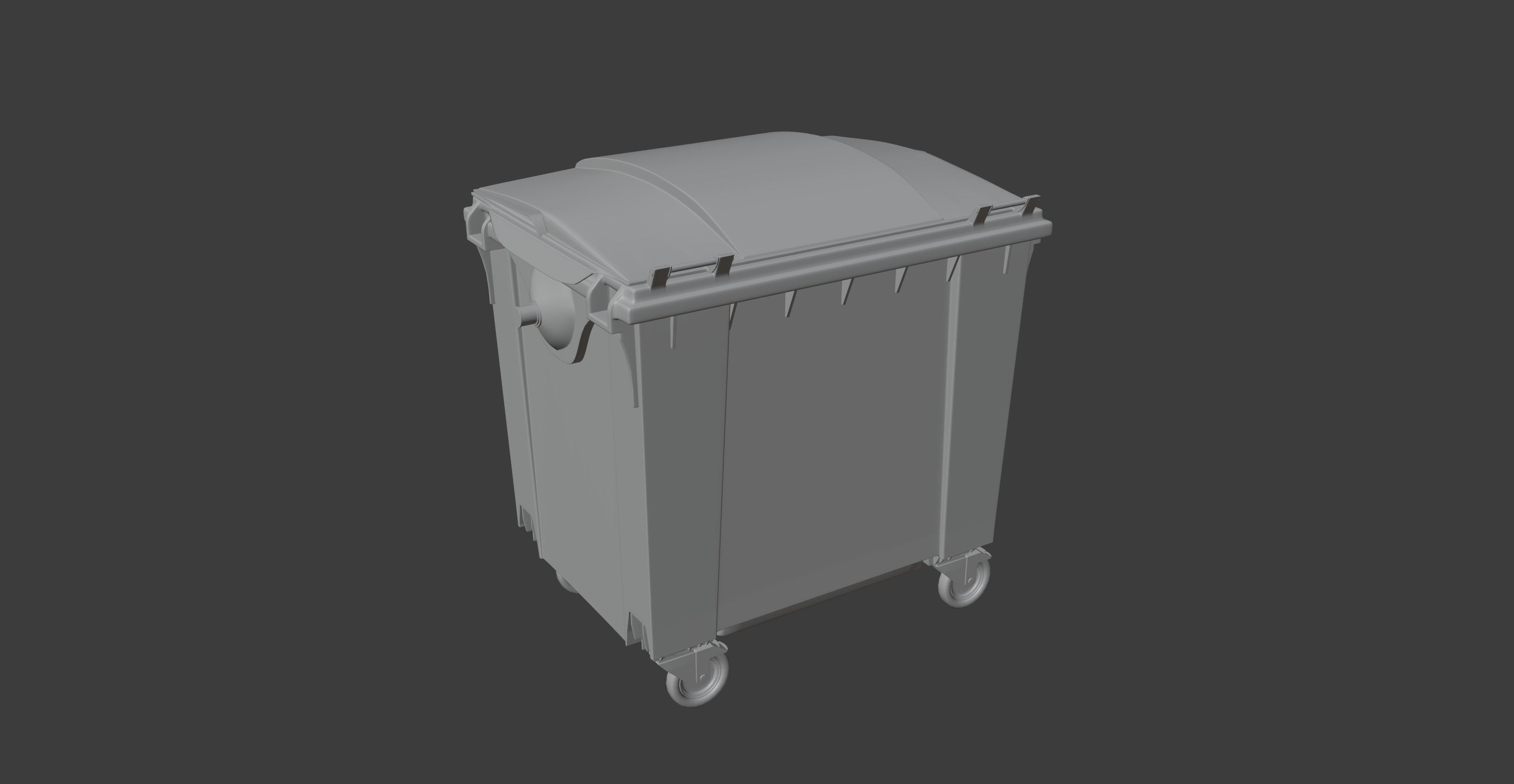 Dumpster trash bin 3D model_14