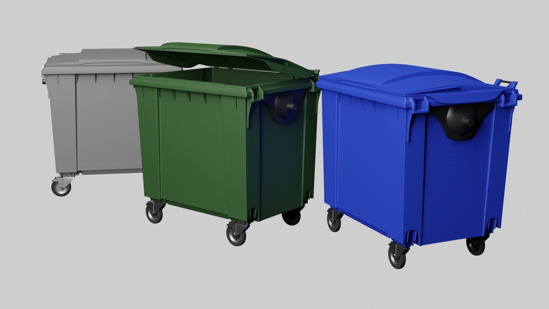 Dumpster trash bin 3D model_7