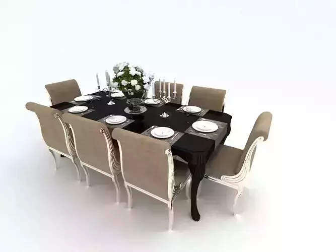 table dining with chairs