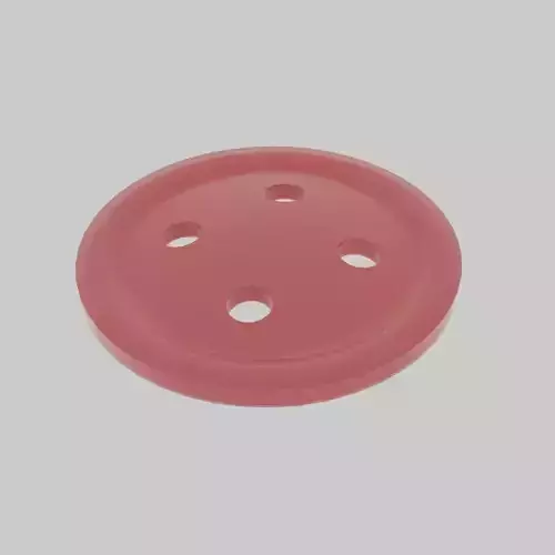 Button Red Textile