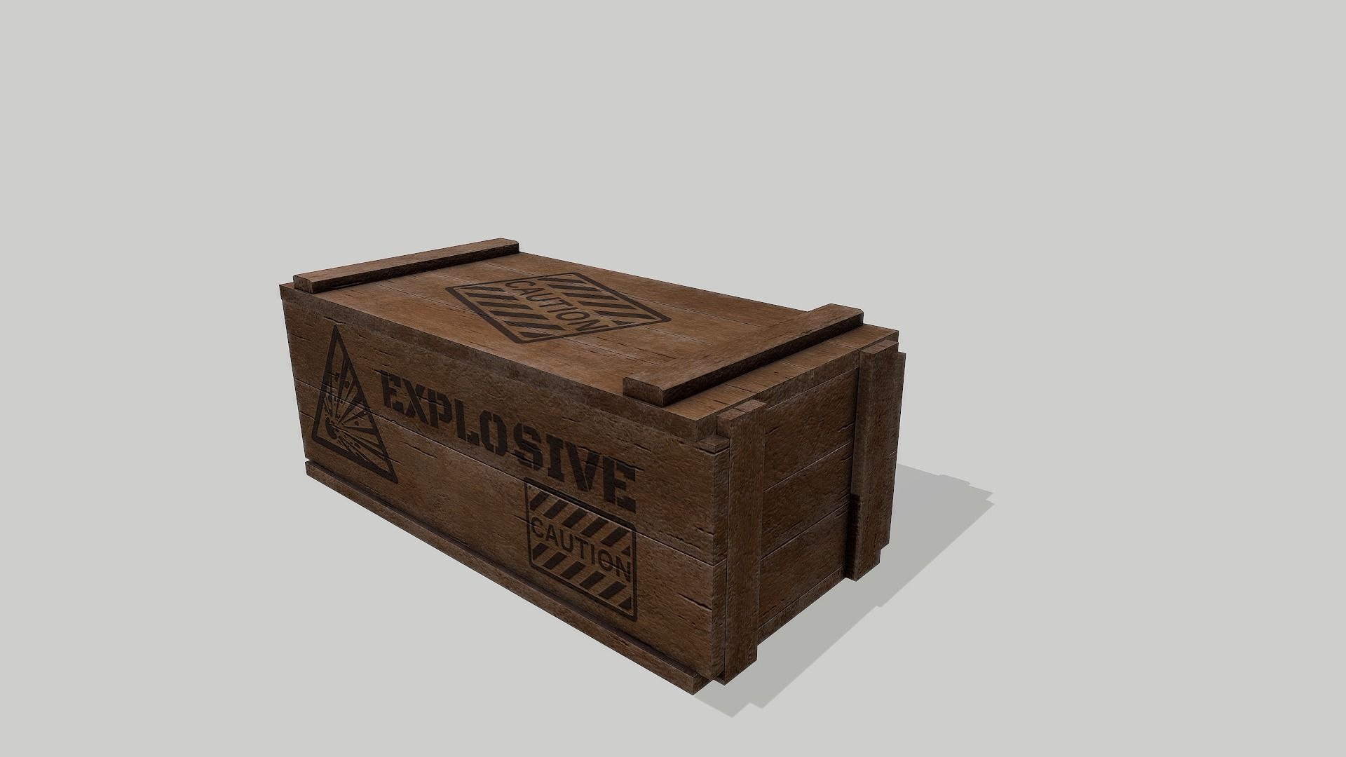 Chemical Explosive Wharehouse and Chemical Containers  Low-poly 3D model_12
