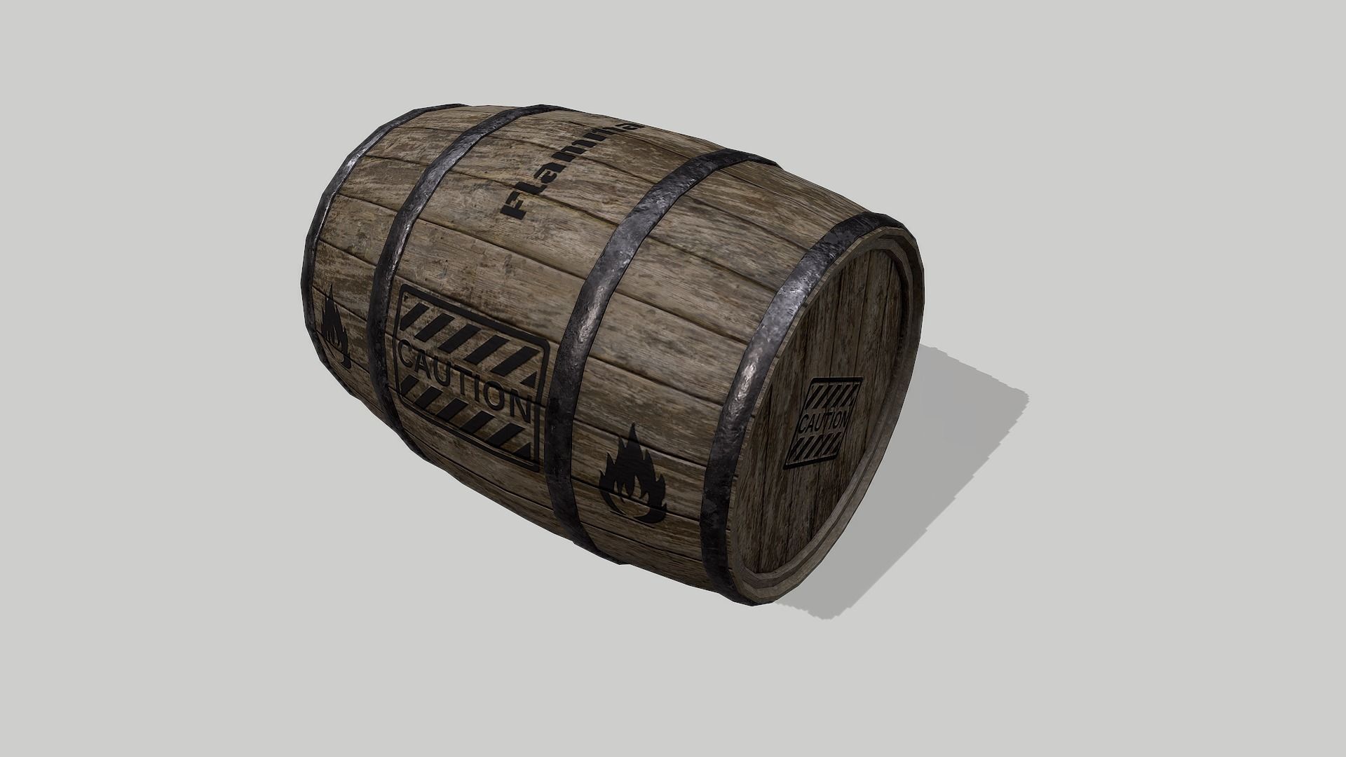 Chemical Explosive Wharehouse and Chemical Containers  Low-poly 3D model_11