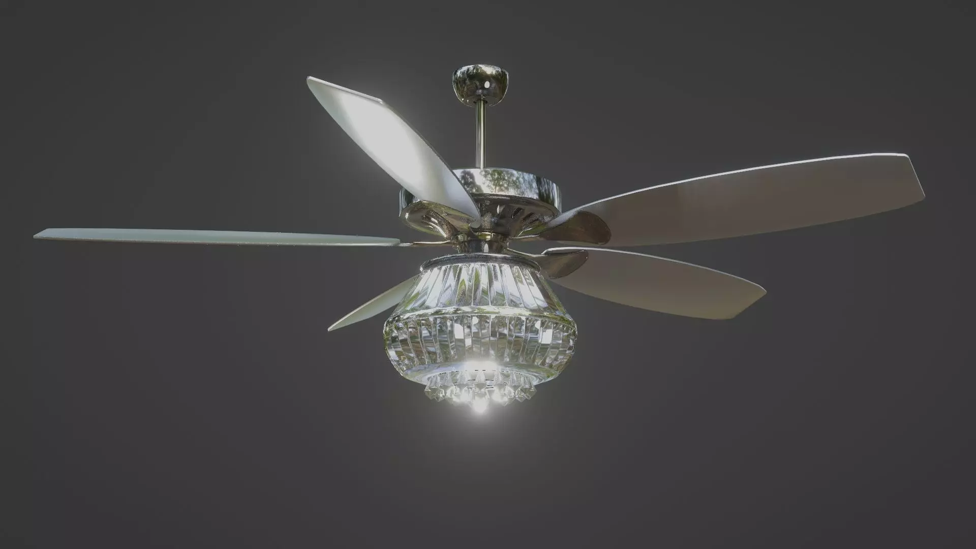 Crystal Fan Low-poly 3D model_0