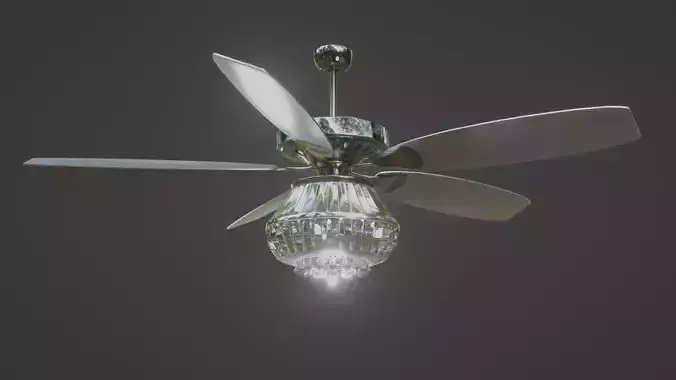 Crystal Fan Low-poly 3D model