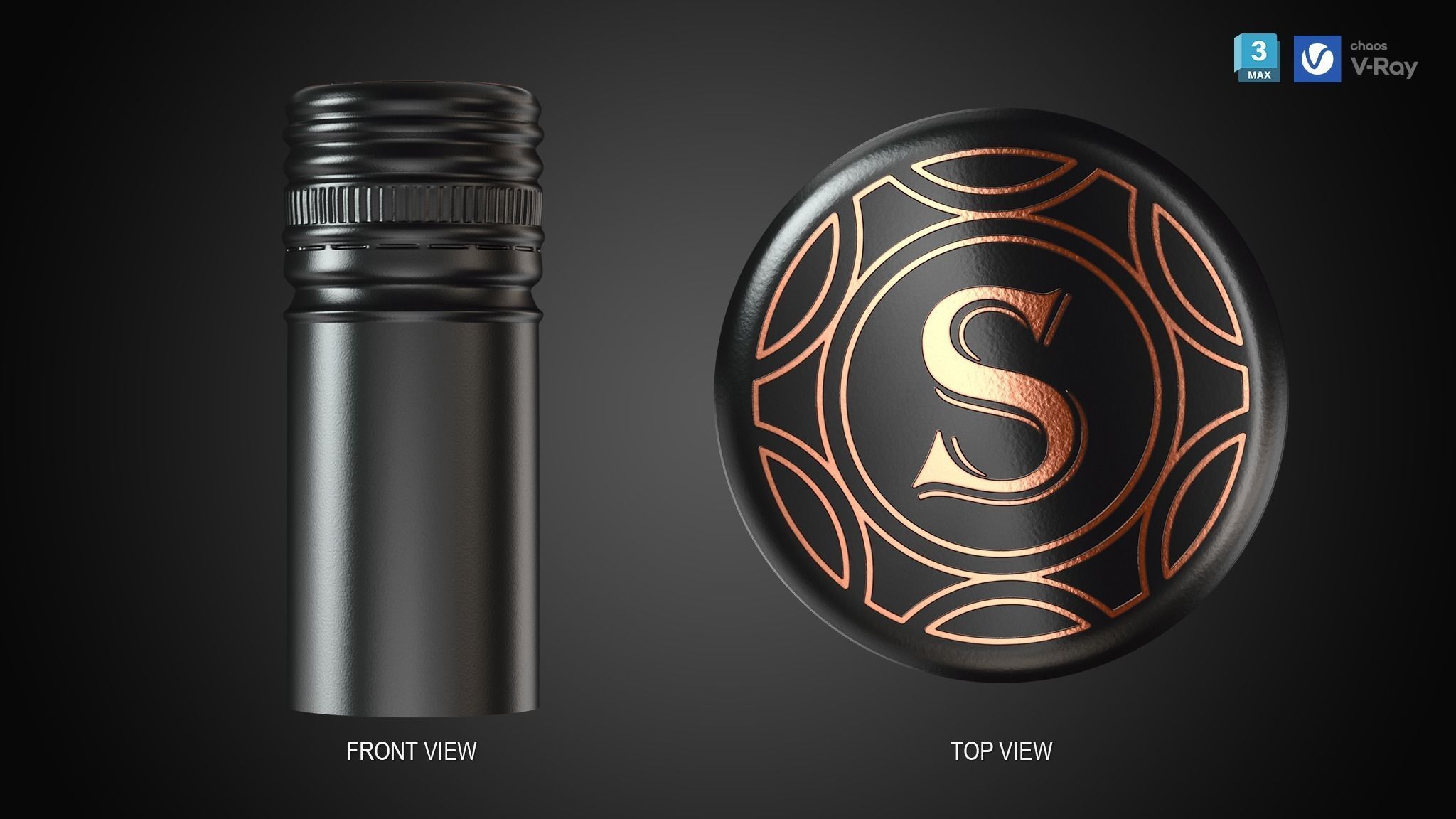 Customizable Wine Label 3D Model 3D model_14