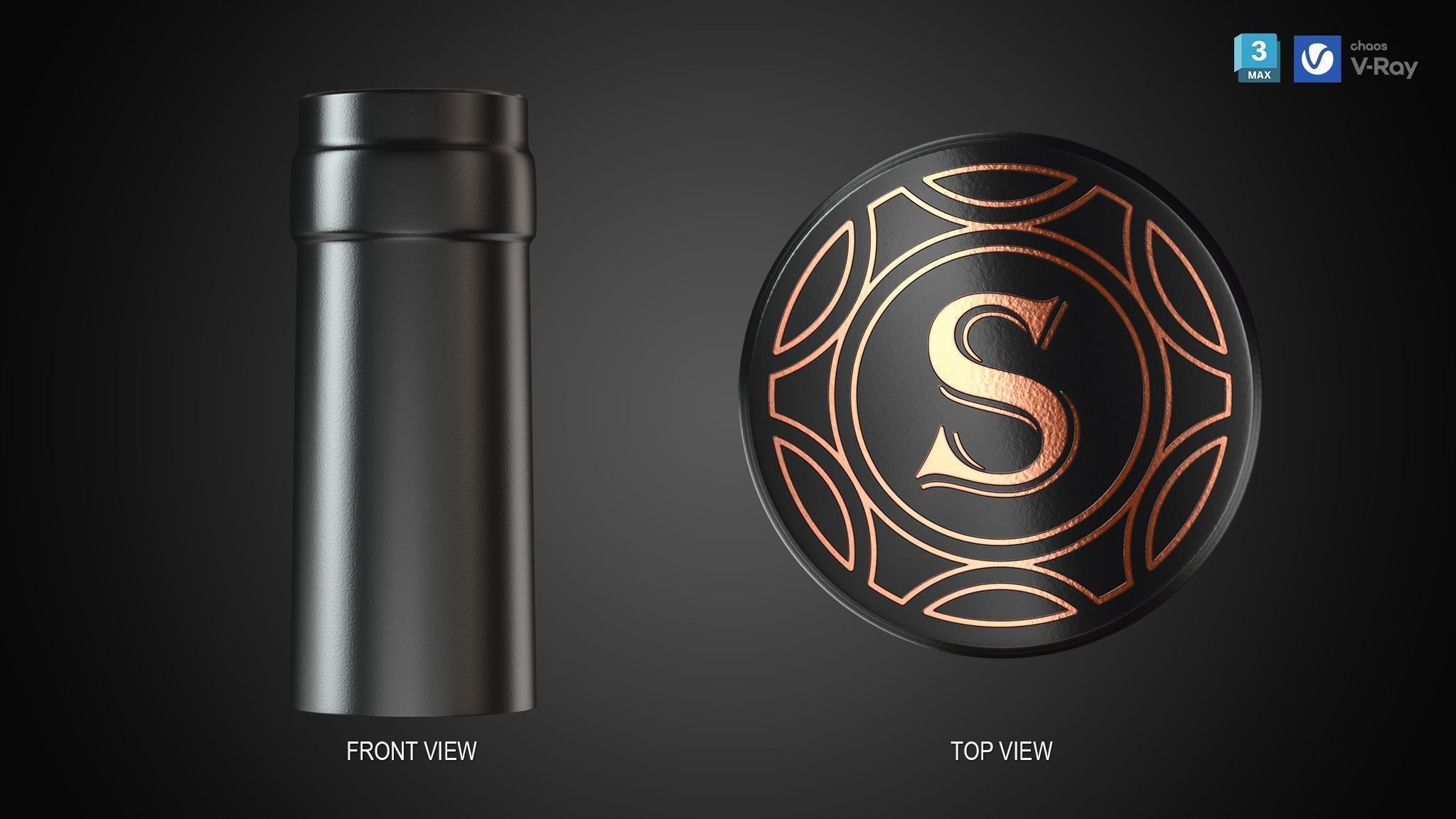 Customizable Wine Label 3D Model 3D model_13