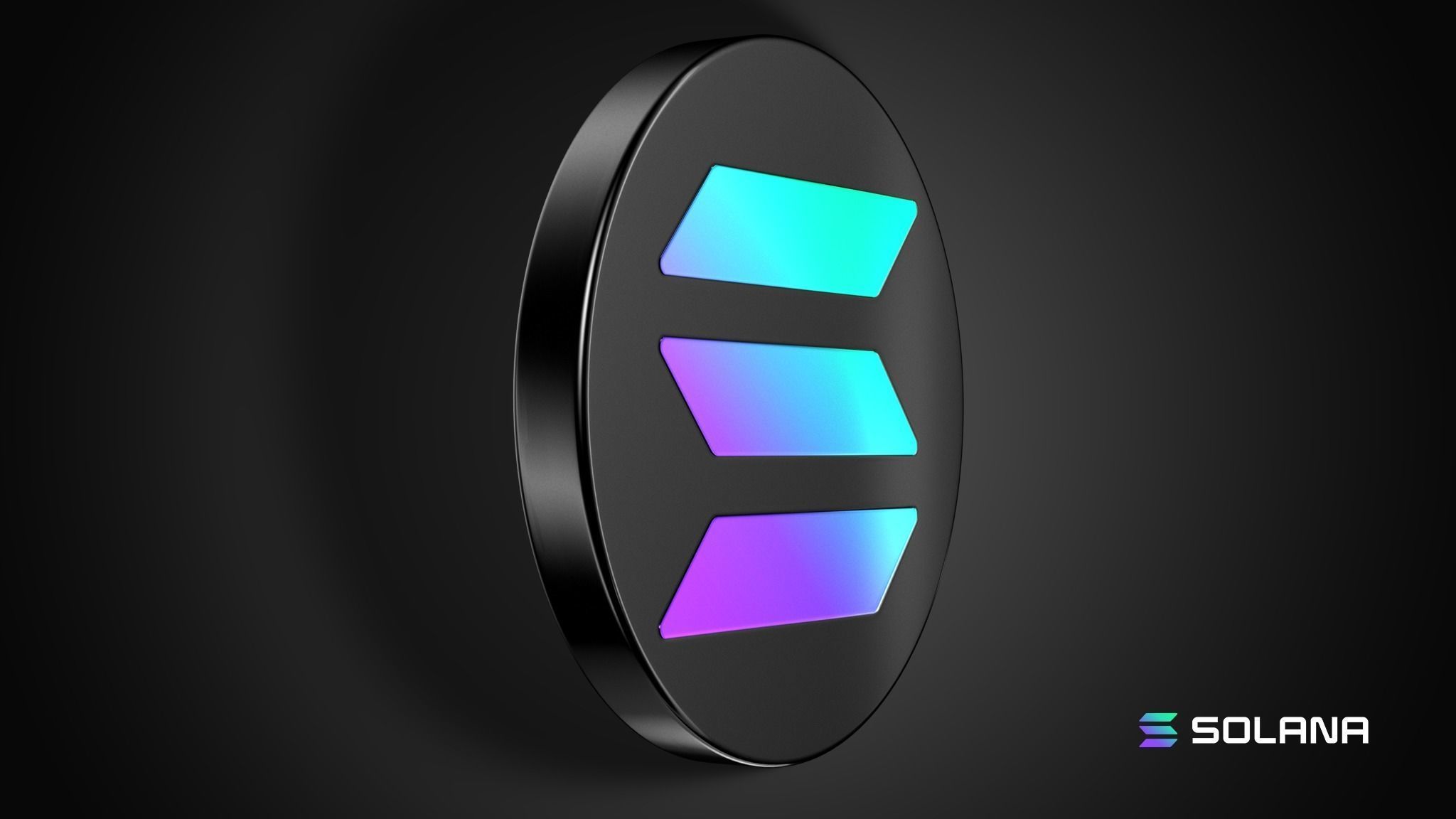 Solana Coin 3D model_8