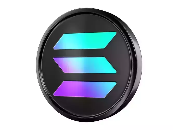 Solana Coin 3D model