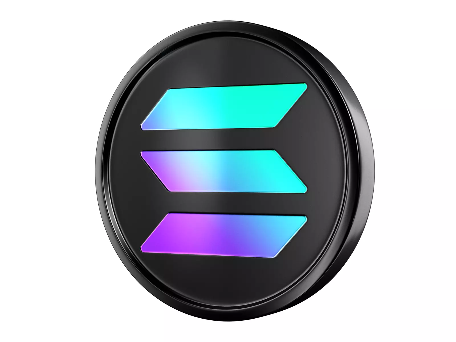 Solana Coin 3D model_0