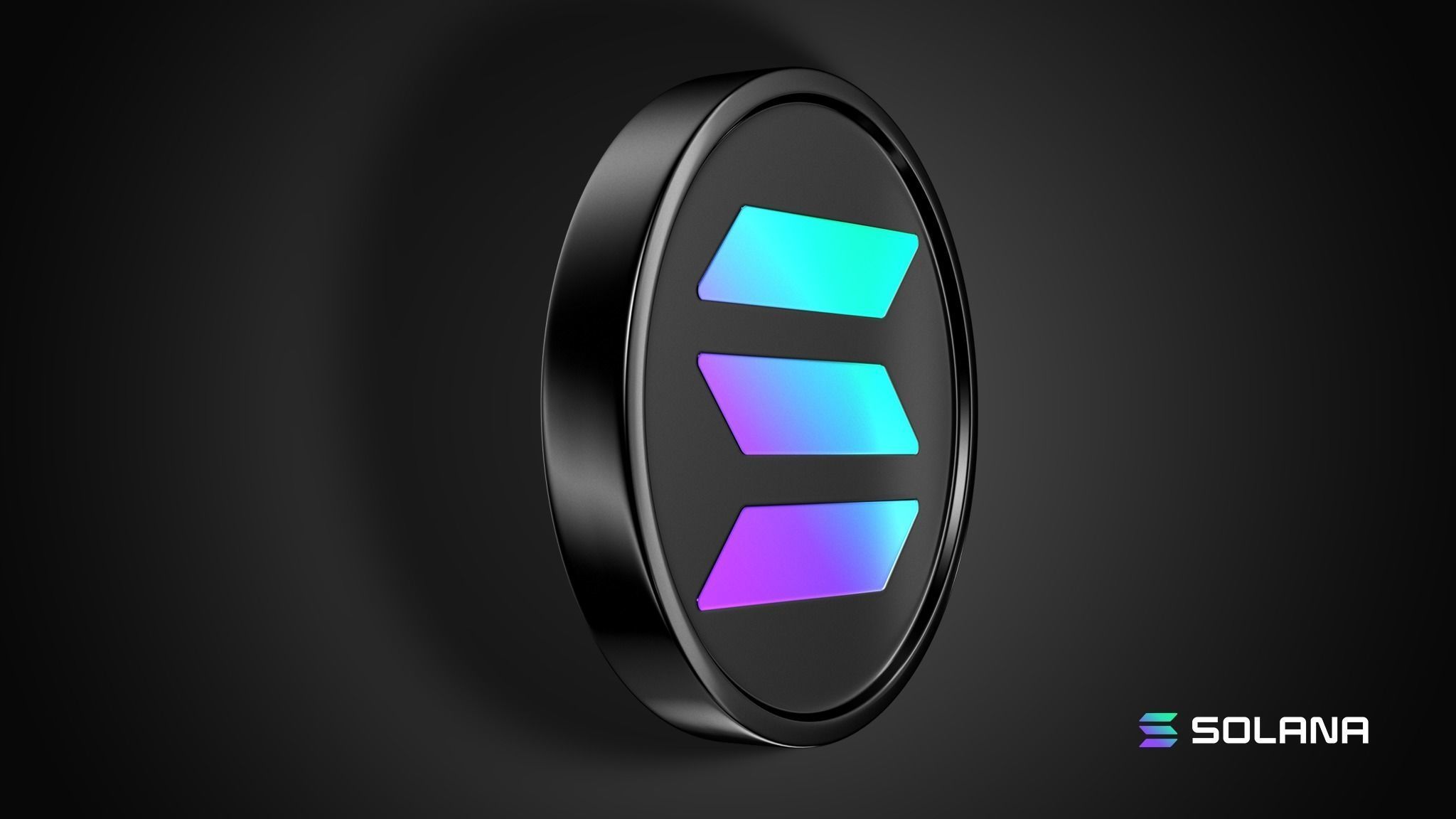 Solana Coin 3D model_3