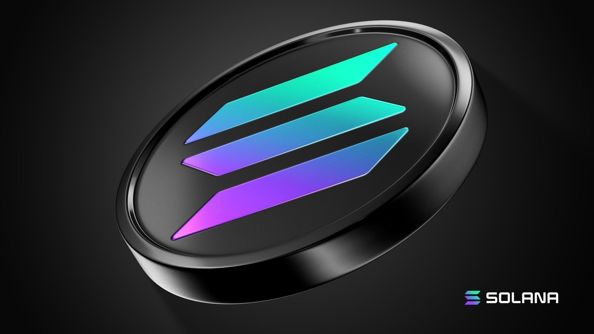 Solana Coin 3D model_1