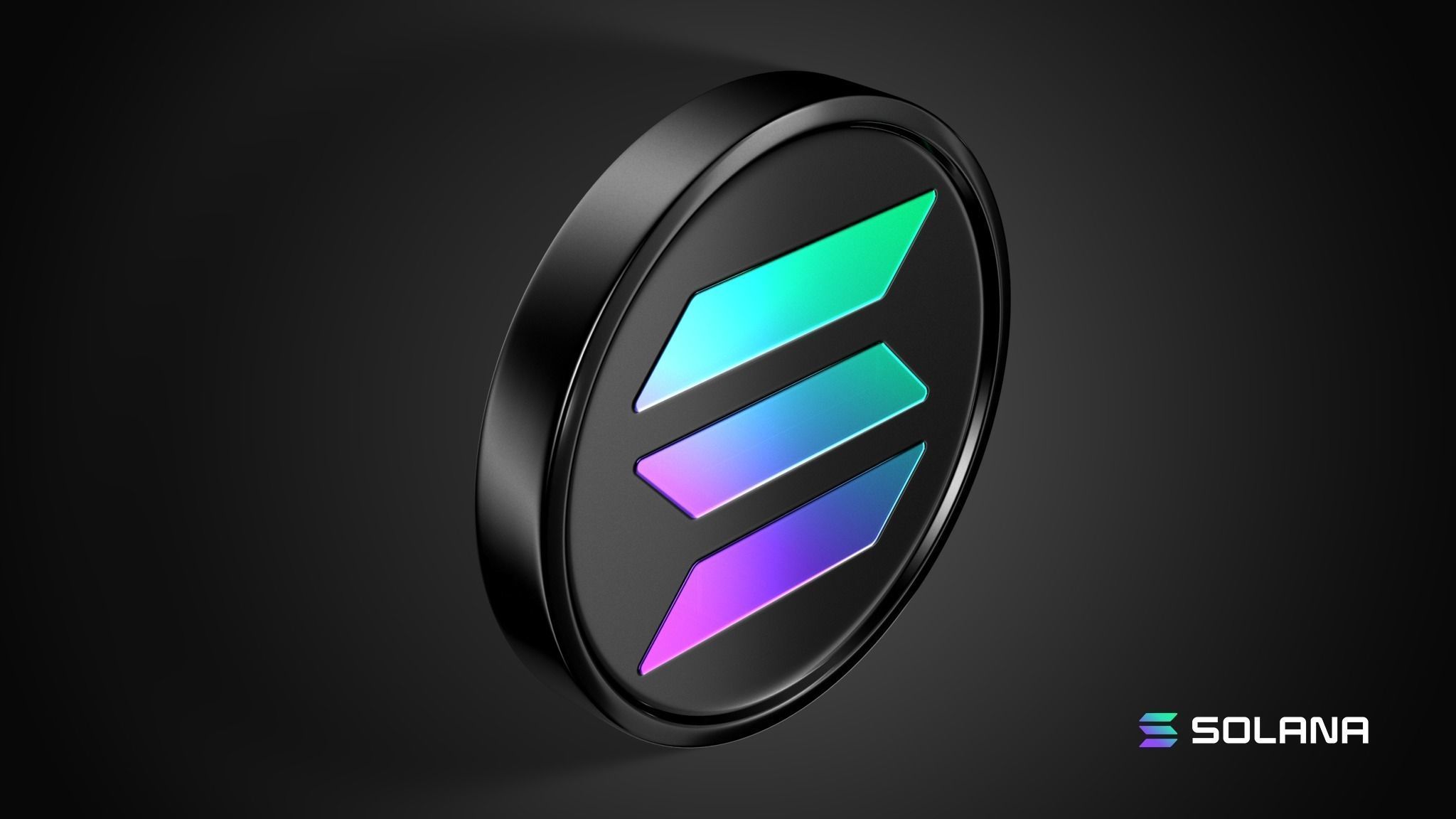 Solana Coin 3D model_2