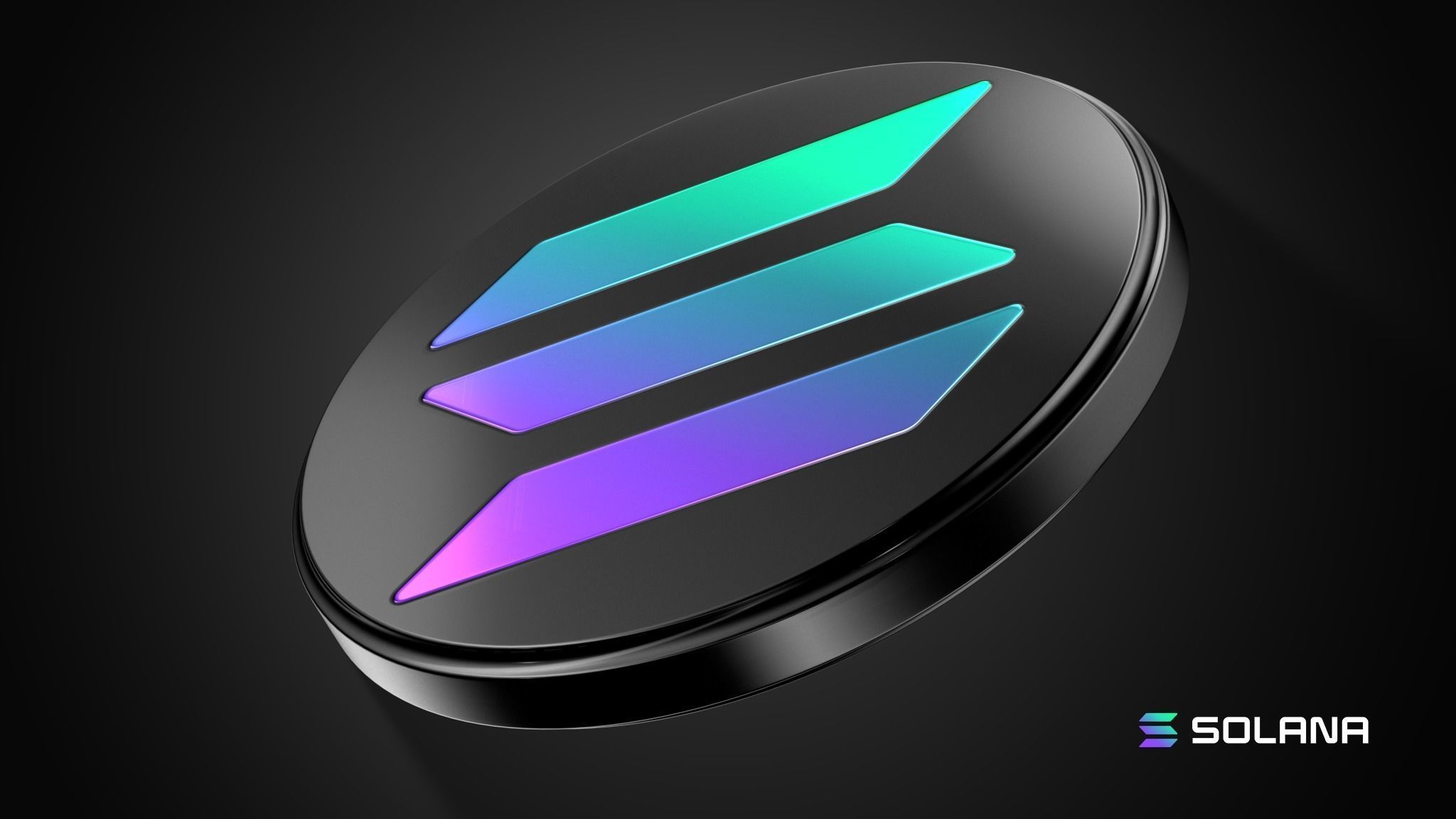 Solana Coin 3D model_9