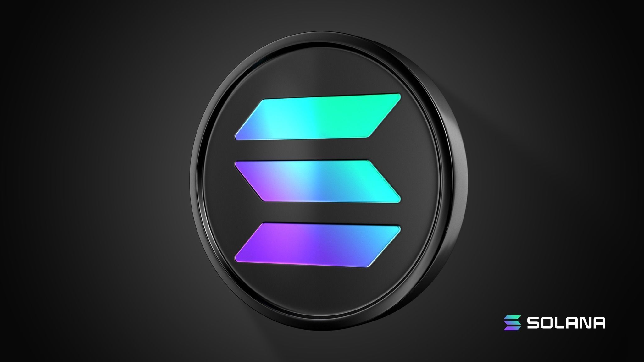 Solana Coin 3D model_4