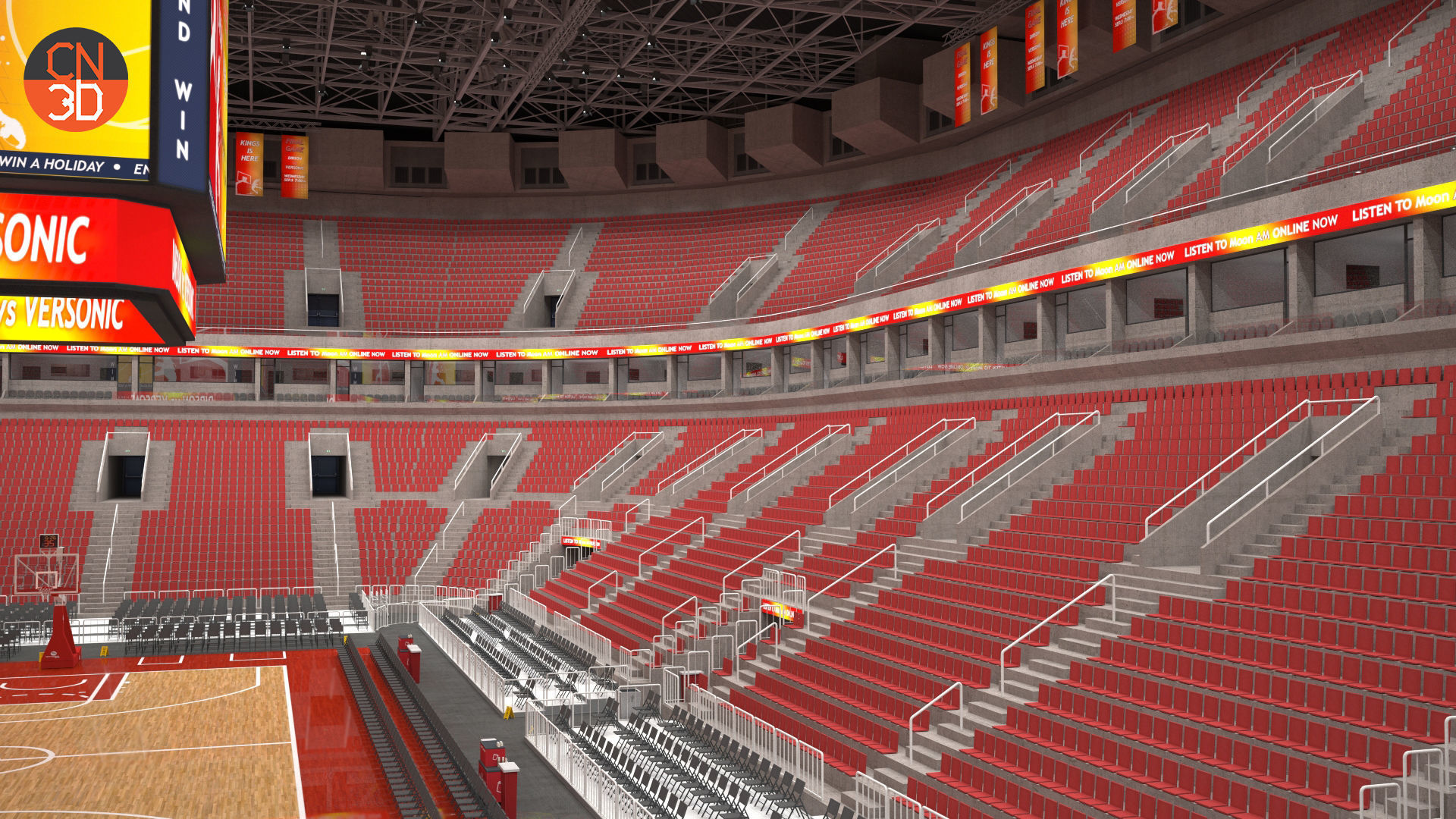 Basketball arena v2 - interior - low poly Low-poly 3D model_20