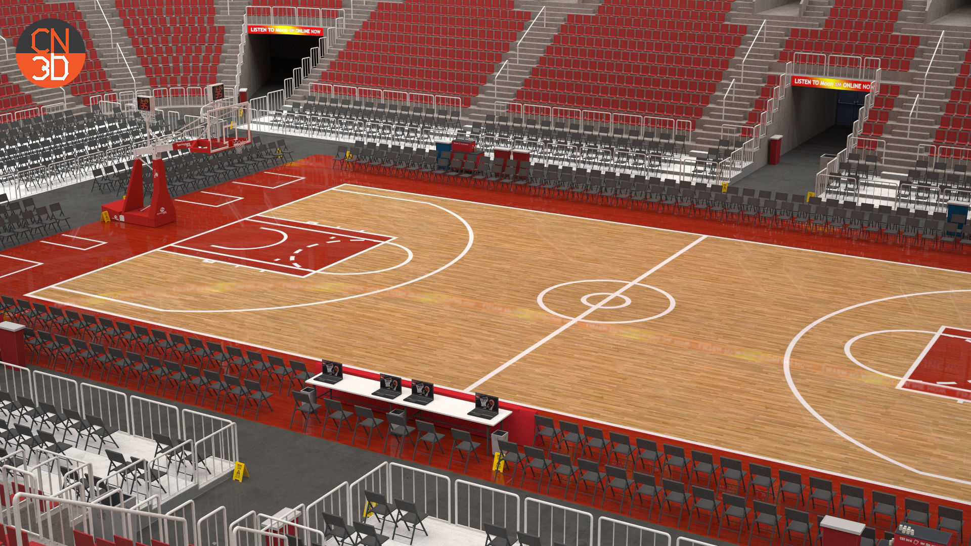 Basketball arena v2 - interior - low poly Low-poly 3D model_15