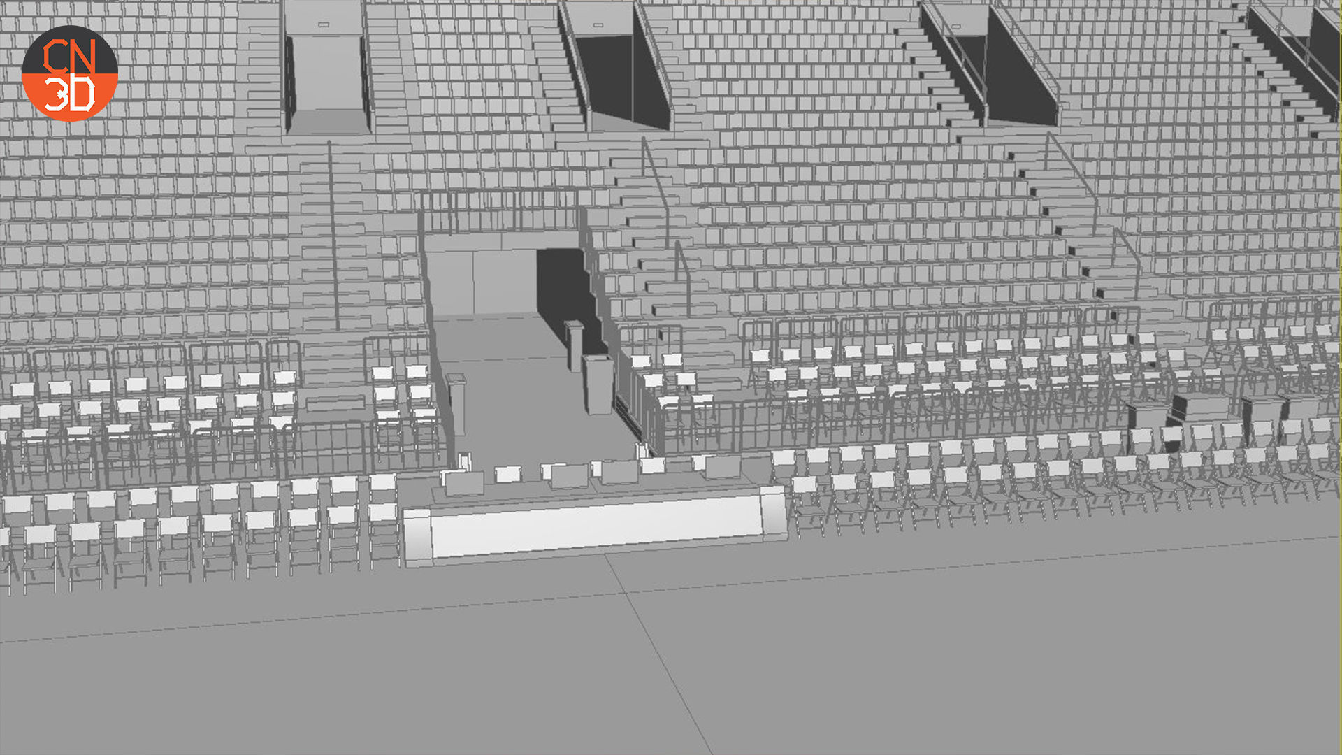 Basketball arena v2 - interior - low poly Low-poly 3D model_29