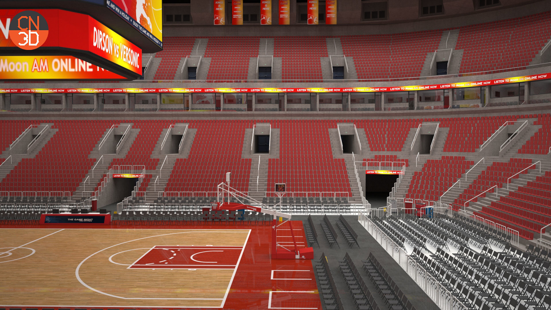 Basketball arena v2 - interior - low poly Low-poly 3D model_22