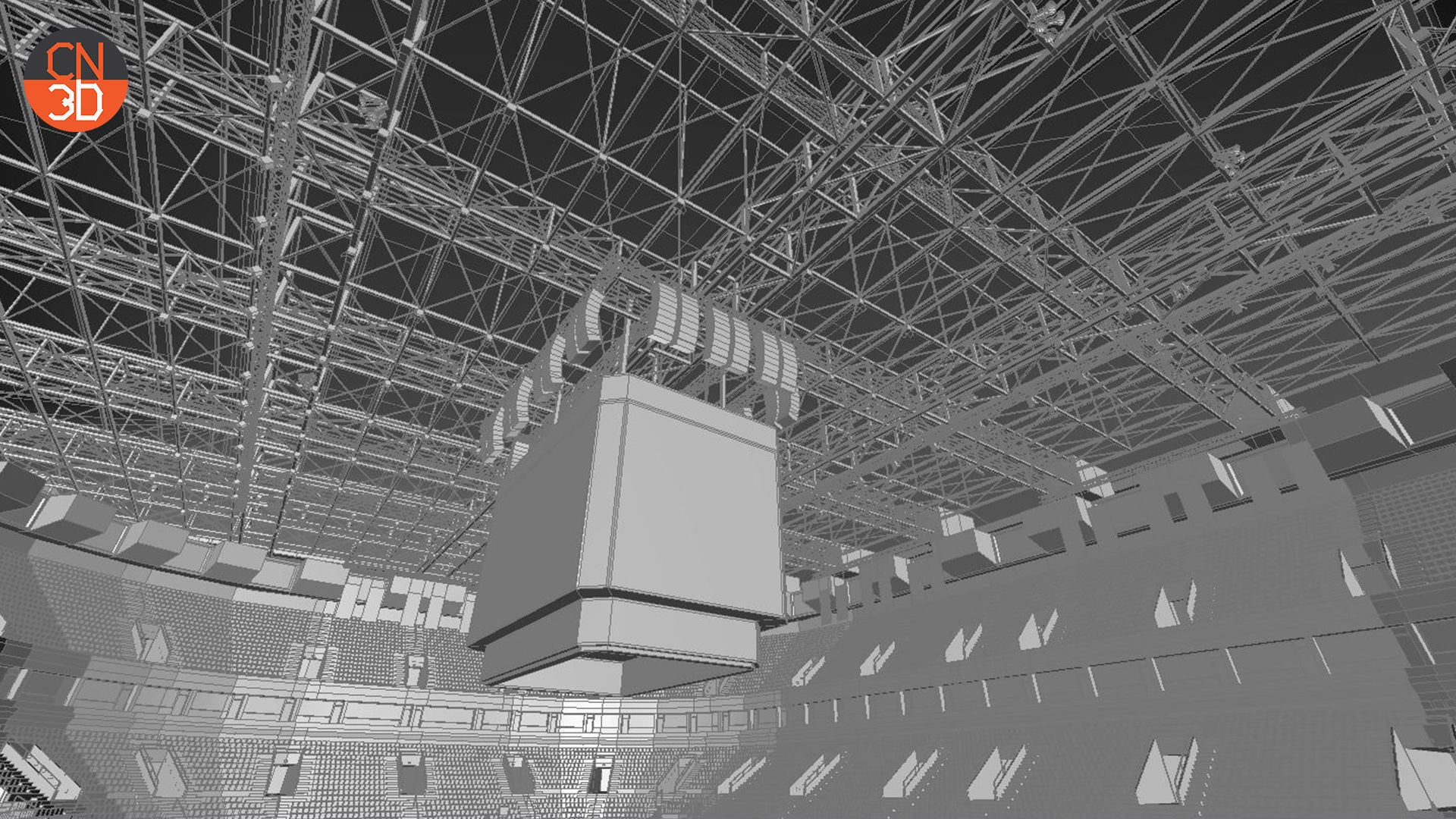 Basketball arena v2 - interior - low poly Low-poly 3D model_25