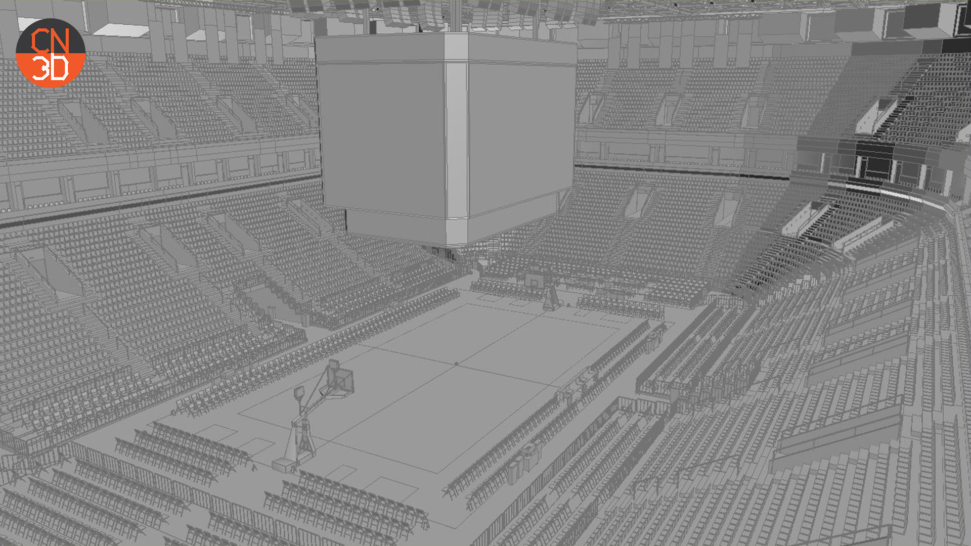 Basketball arena v2 - interior - low poly Low-poly 3D model_24