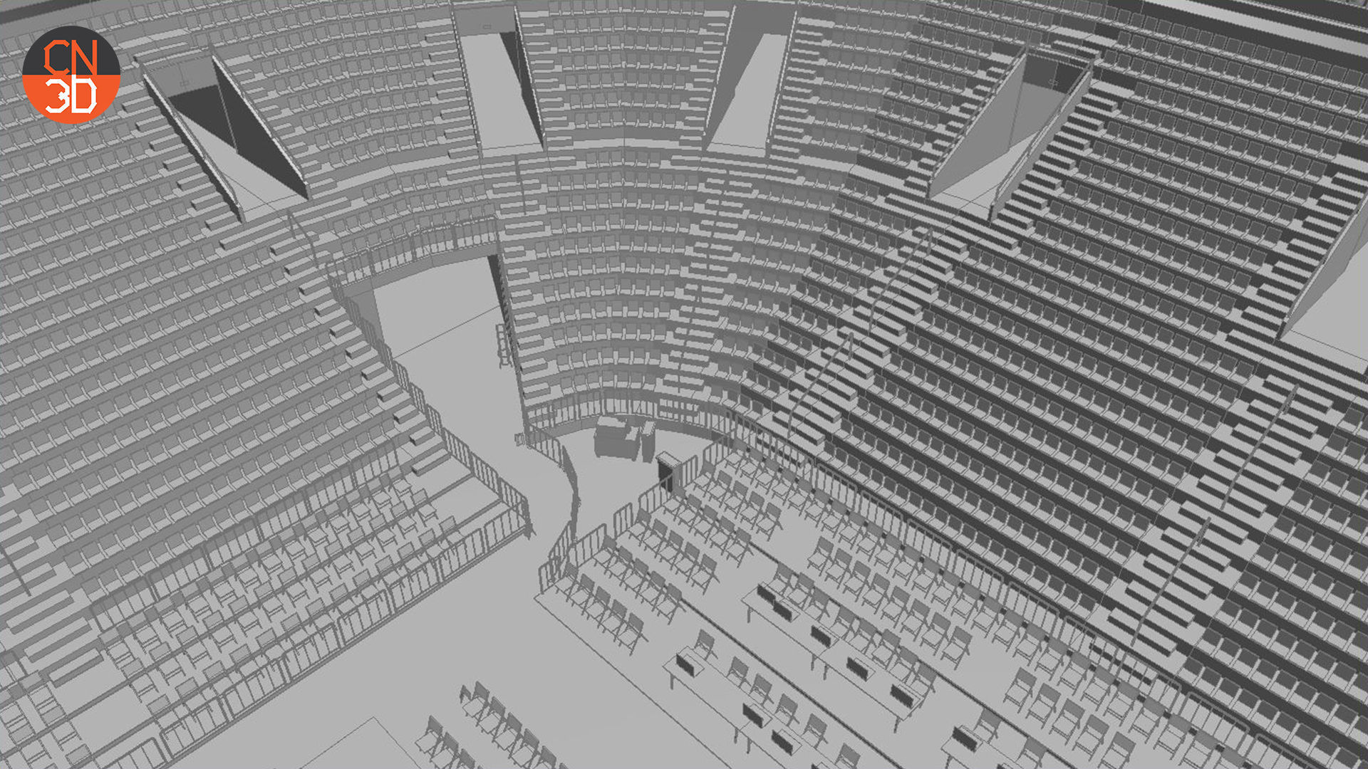 Basketball arena v2 - interior - low poly Low-poly 3D model_27