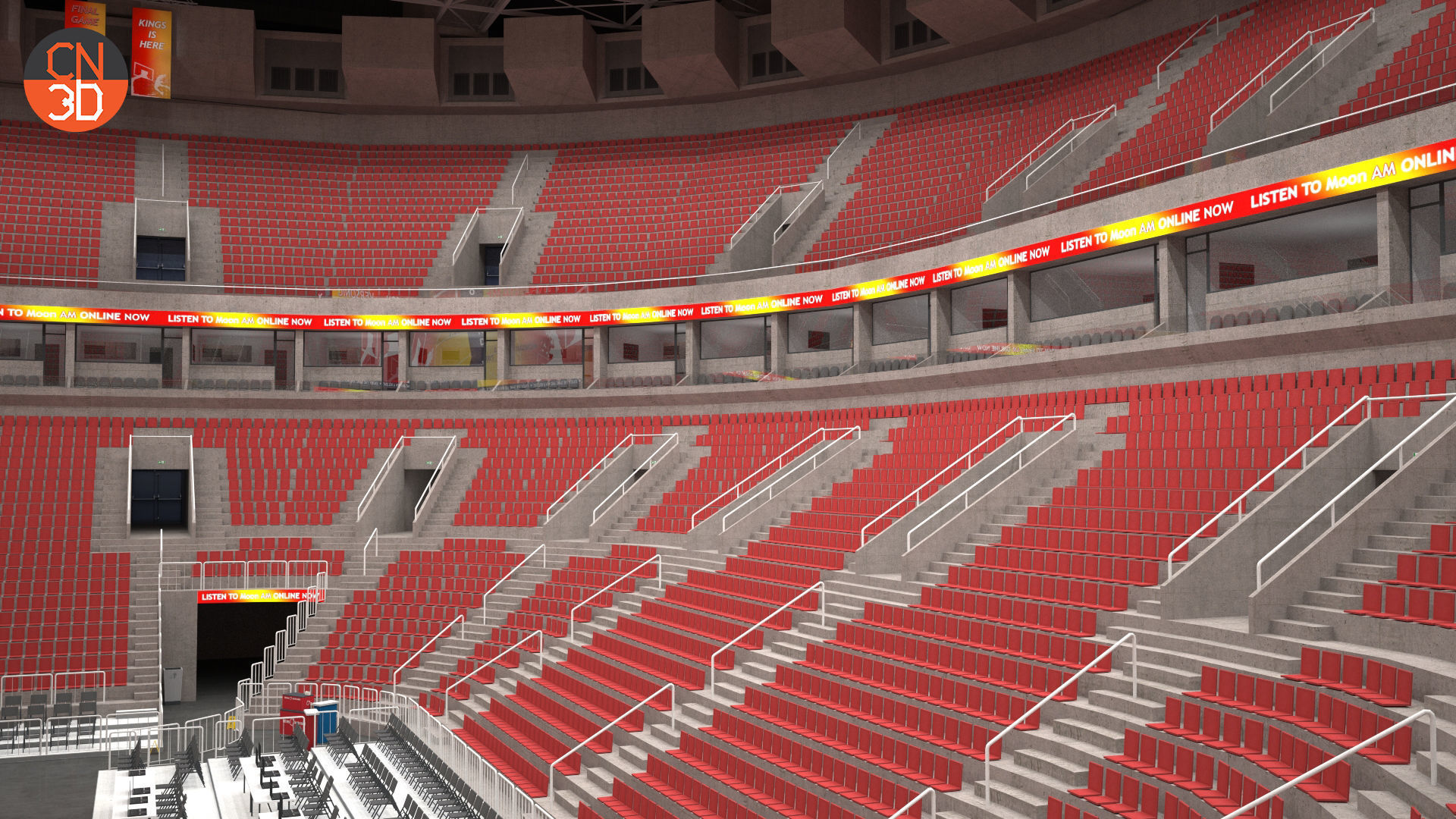 Basketball arena v2 - interior - low poly Low-poly 3D model_21
