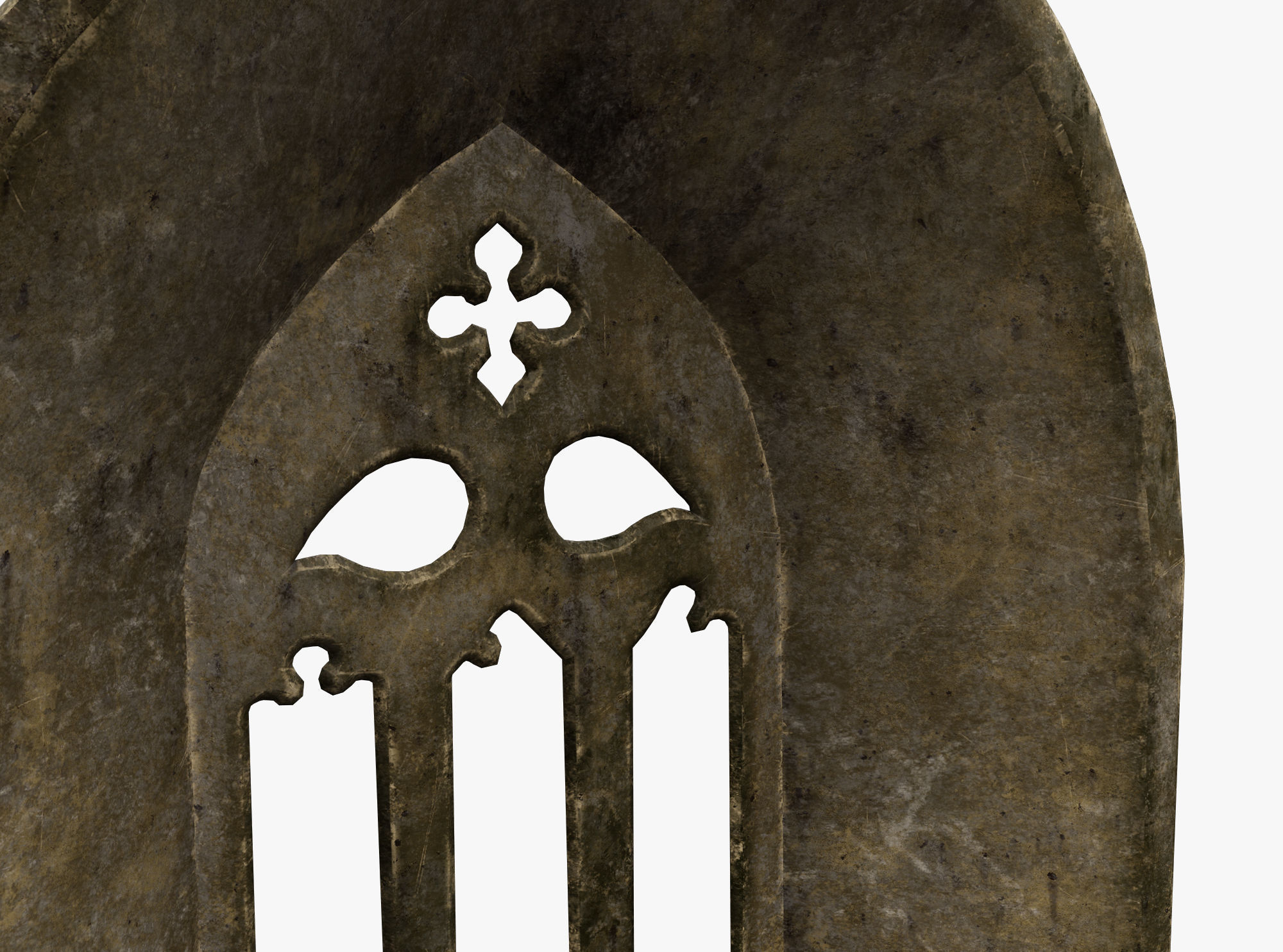 Medieval window Low-poly 3D model_2