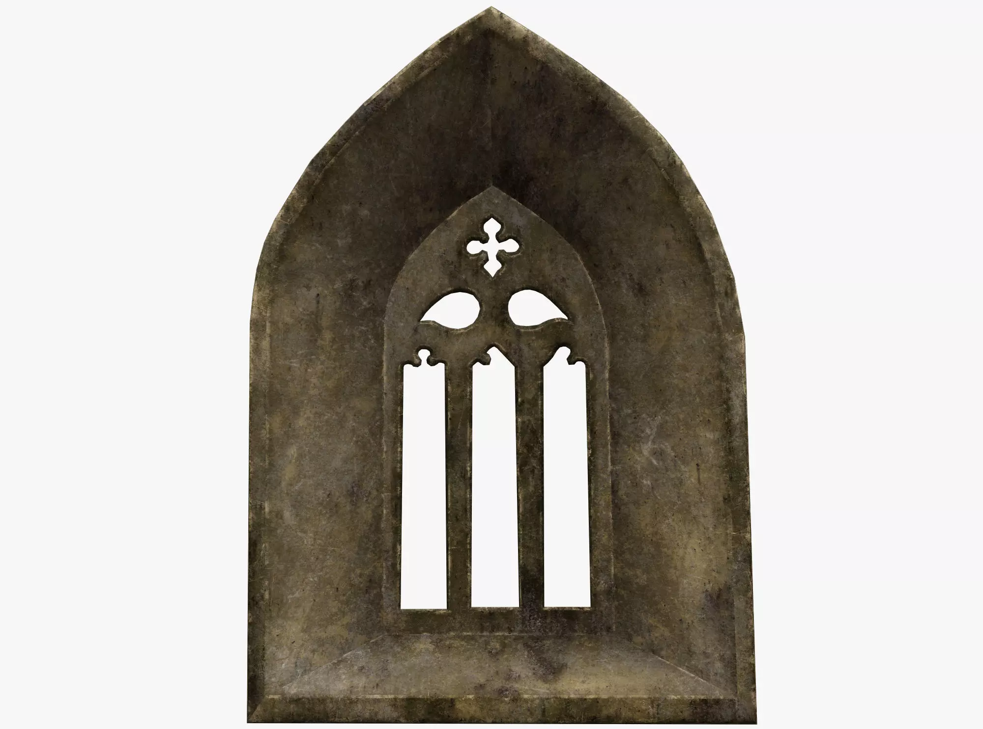 Medieval window Low-poly 3D model_0